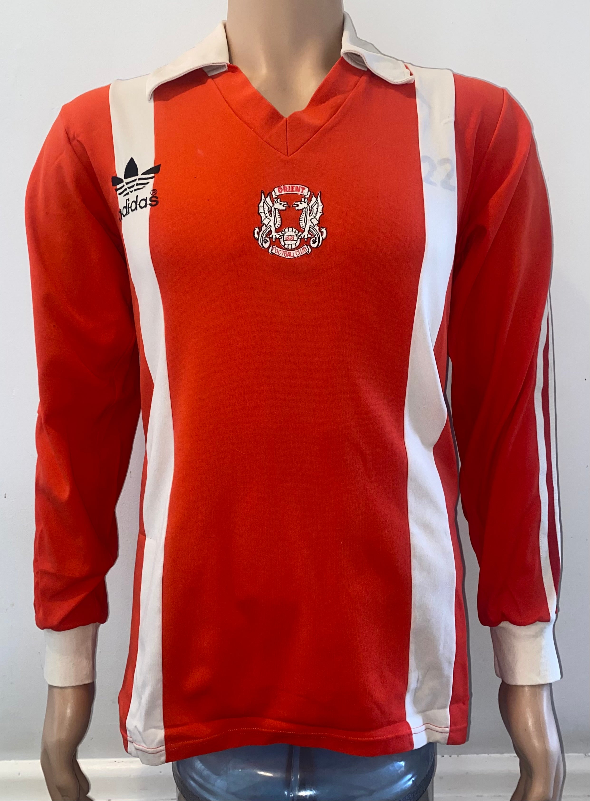 1980/81 ADIDAS ORIENT MATCH WORN AWAY SHIRT #10