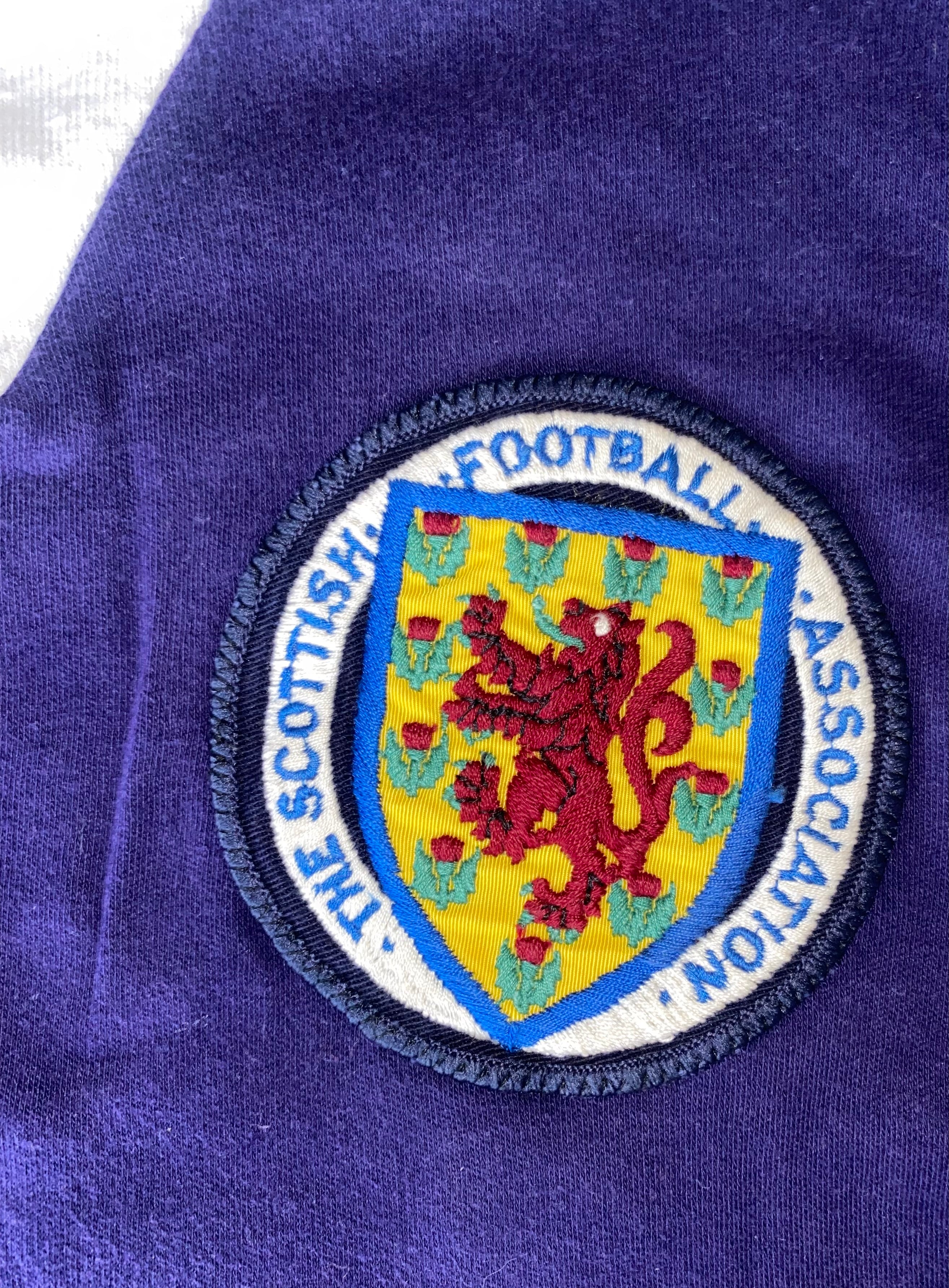 1975 SCOTLAND MATCH WORN UMBRO HOME SHIRT #15