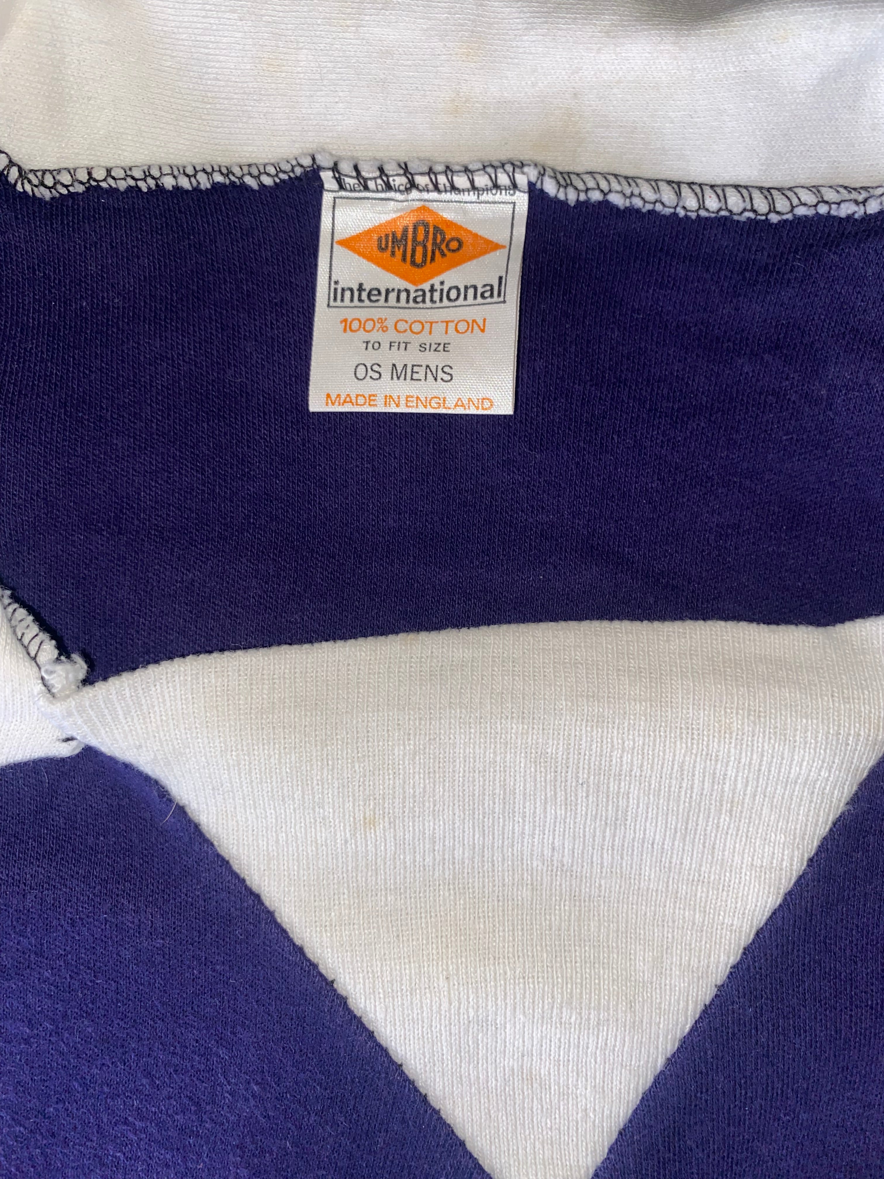 1975 SCOTLAND MATCH WORN UMBRO HOME SHIRT #15