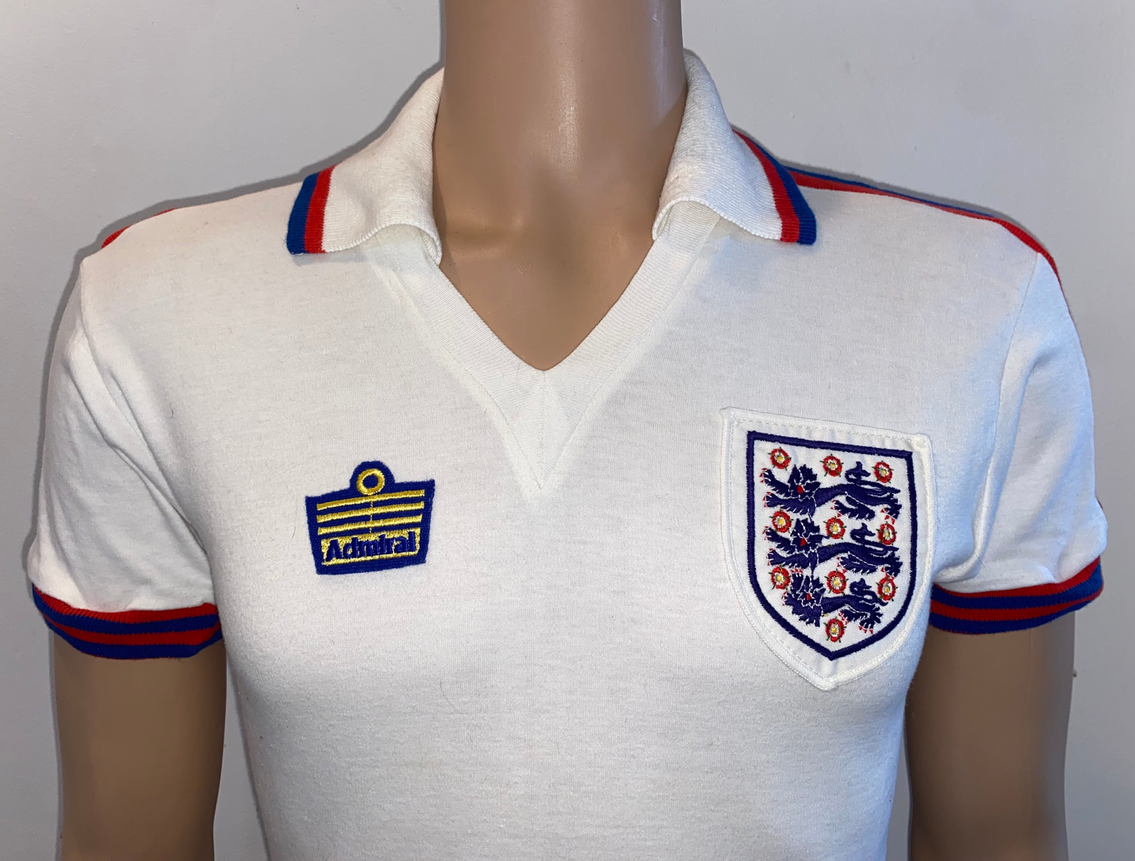 1978/79 ENGLAND MATCH WORN ADMIRAL HOME SHIRT #9