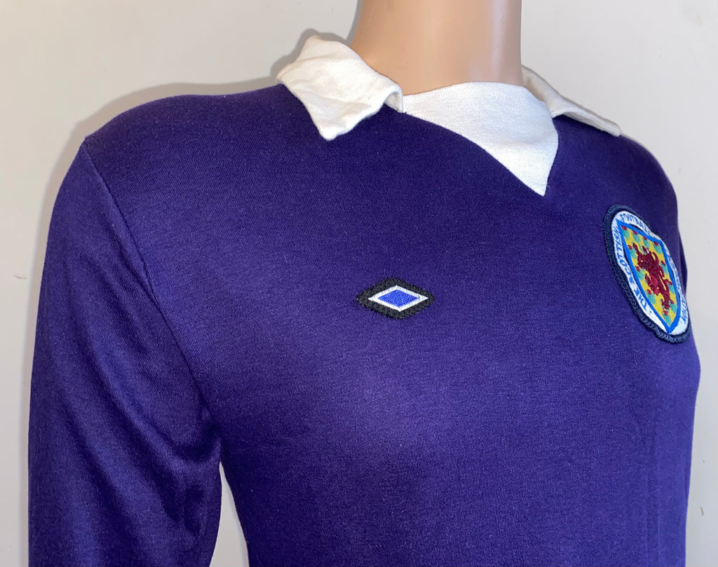 1975 SCOTLAND MATCH WORN UMBRO HOME SHIRT #15