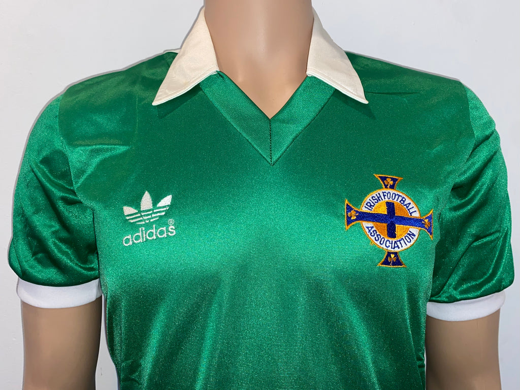 1982-83 NORTHERN IRELAND MATCH WORN HOME SHIRT #13