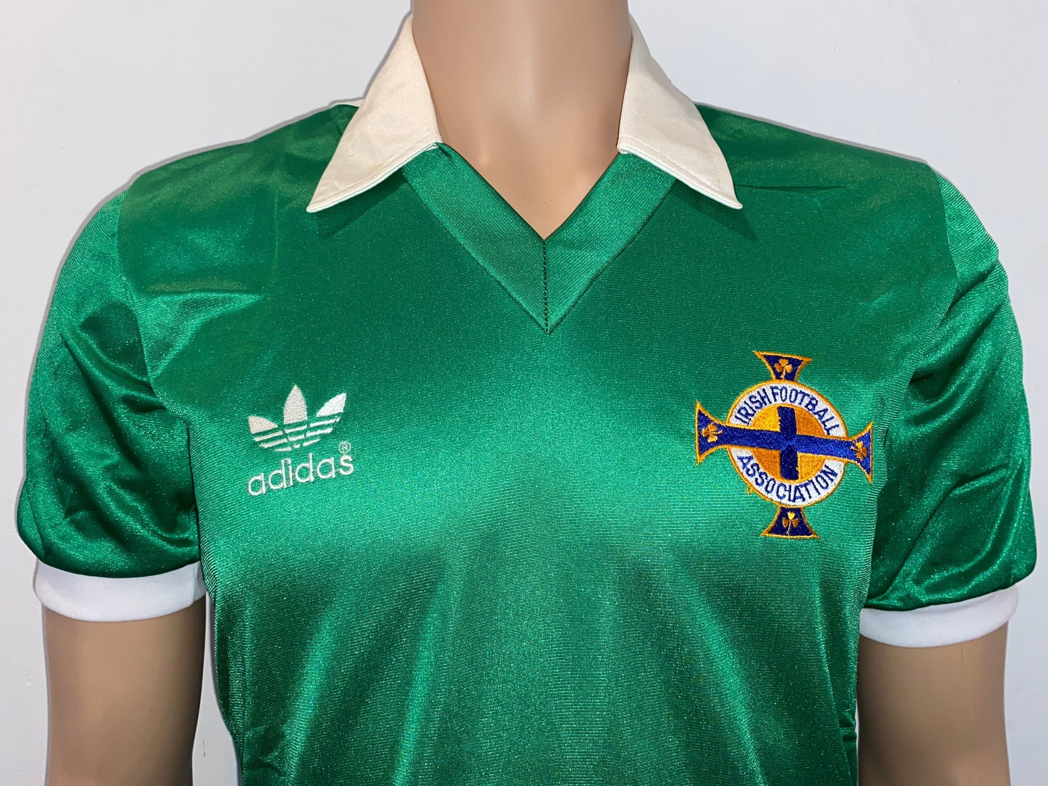 1982-83 NORTHERN IRELAND MATCH WORN HOME SHIRT #13