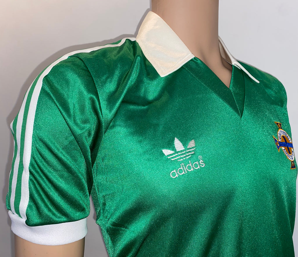 1982-83 NORTHERN IRELAND MATCH WORN HOME SHIRT #13