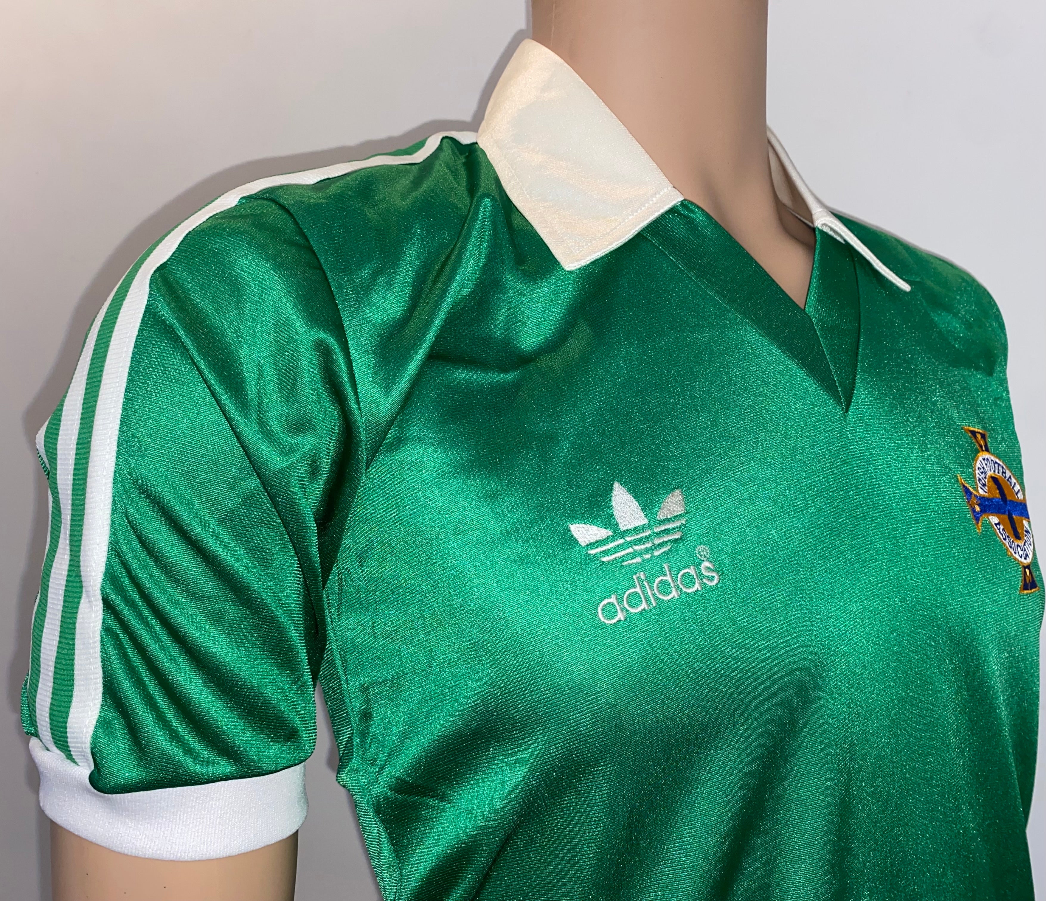 1982-83 NORTHERN IRELAND MATCH WORN HOME SHIRT #13