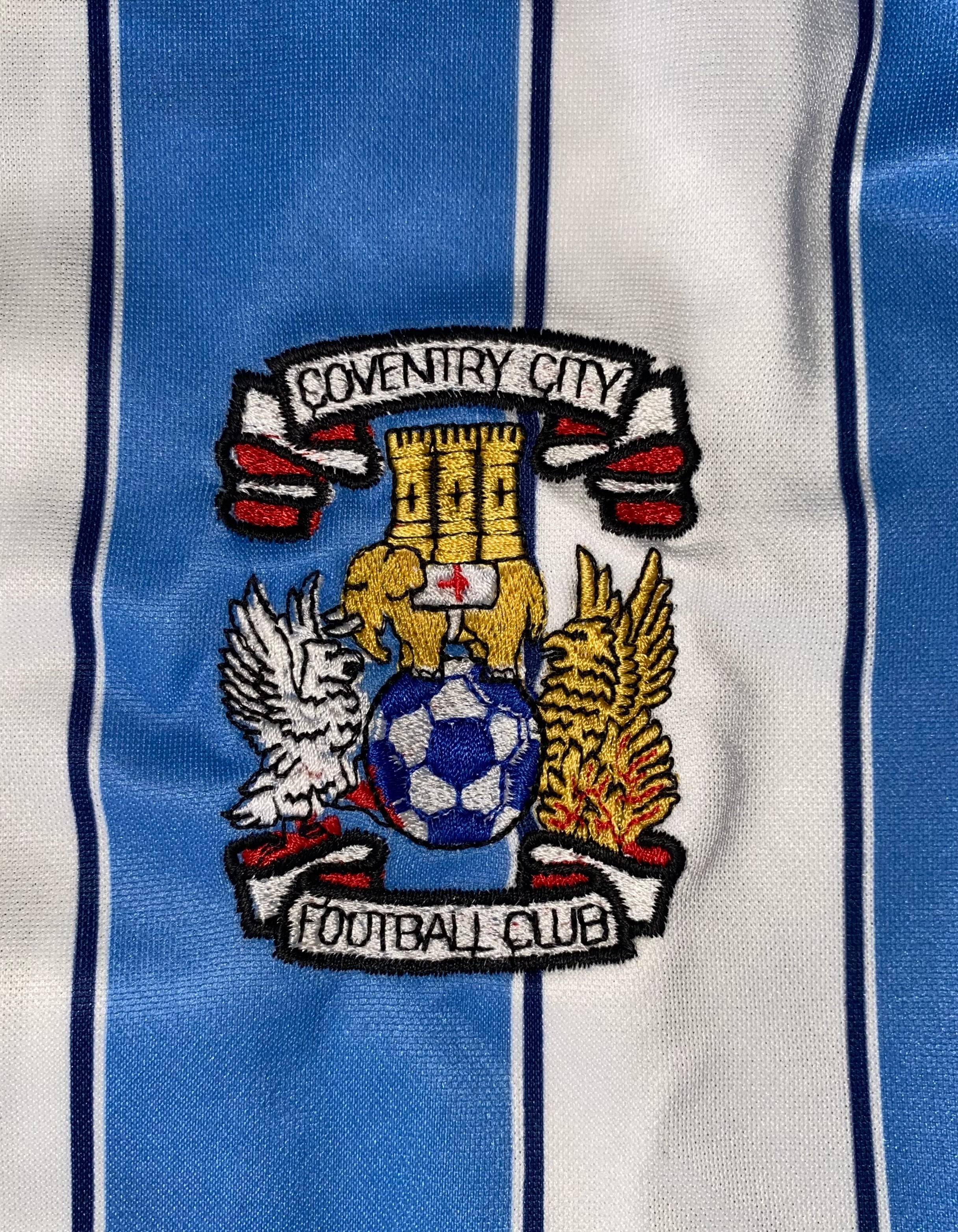 1989/90 COVENTRY CITY MATCH WORN ASICS HOME SHIRT #12