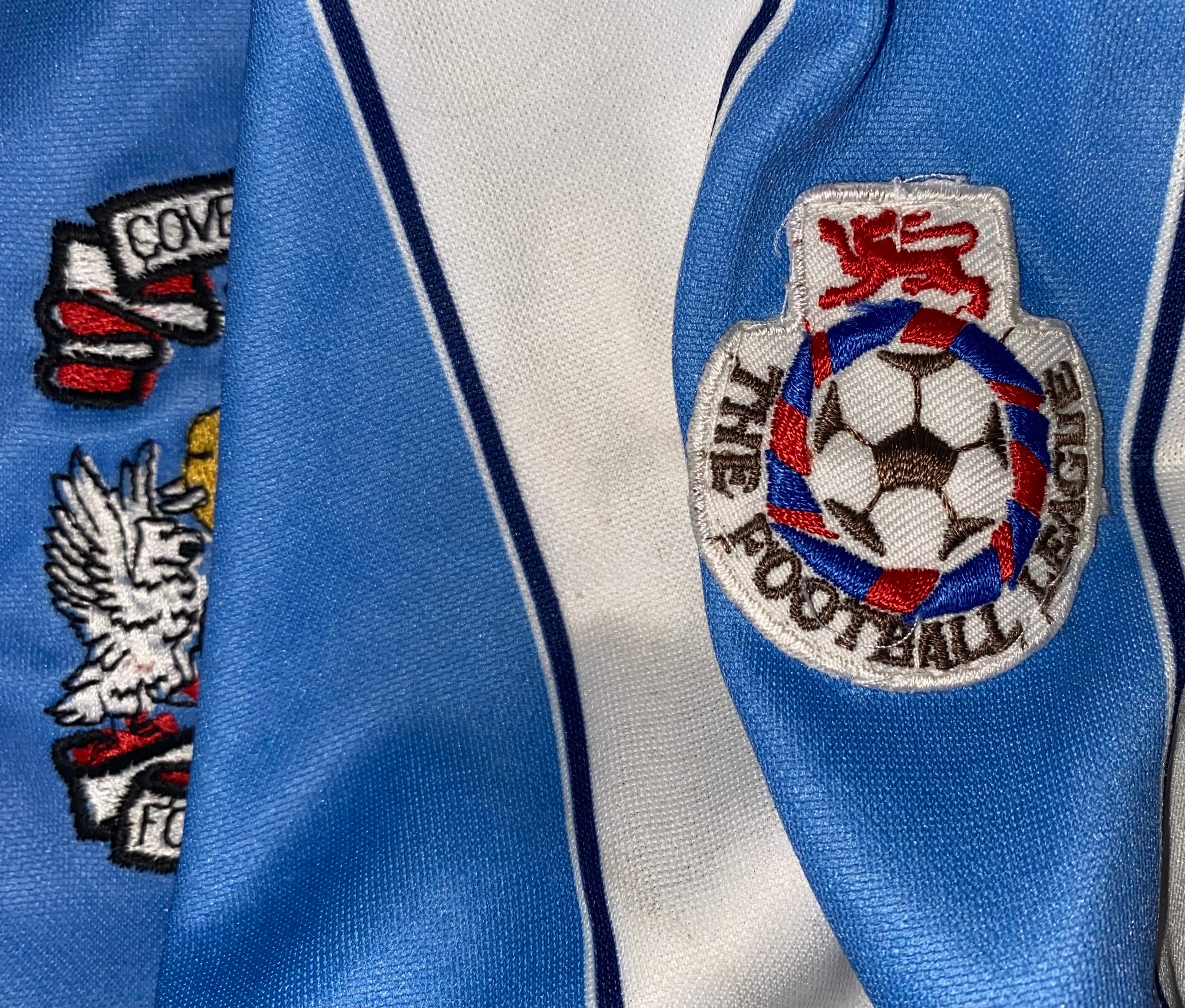 1989/90 COVENTRY CITY MATCH WORN ASICS HOME SHIRT #12
