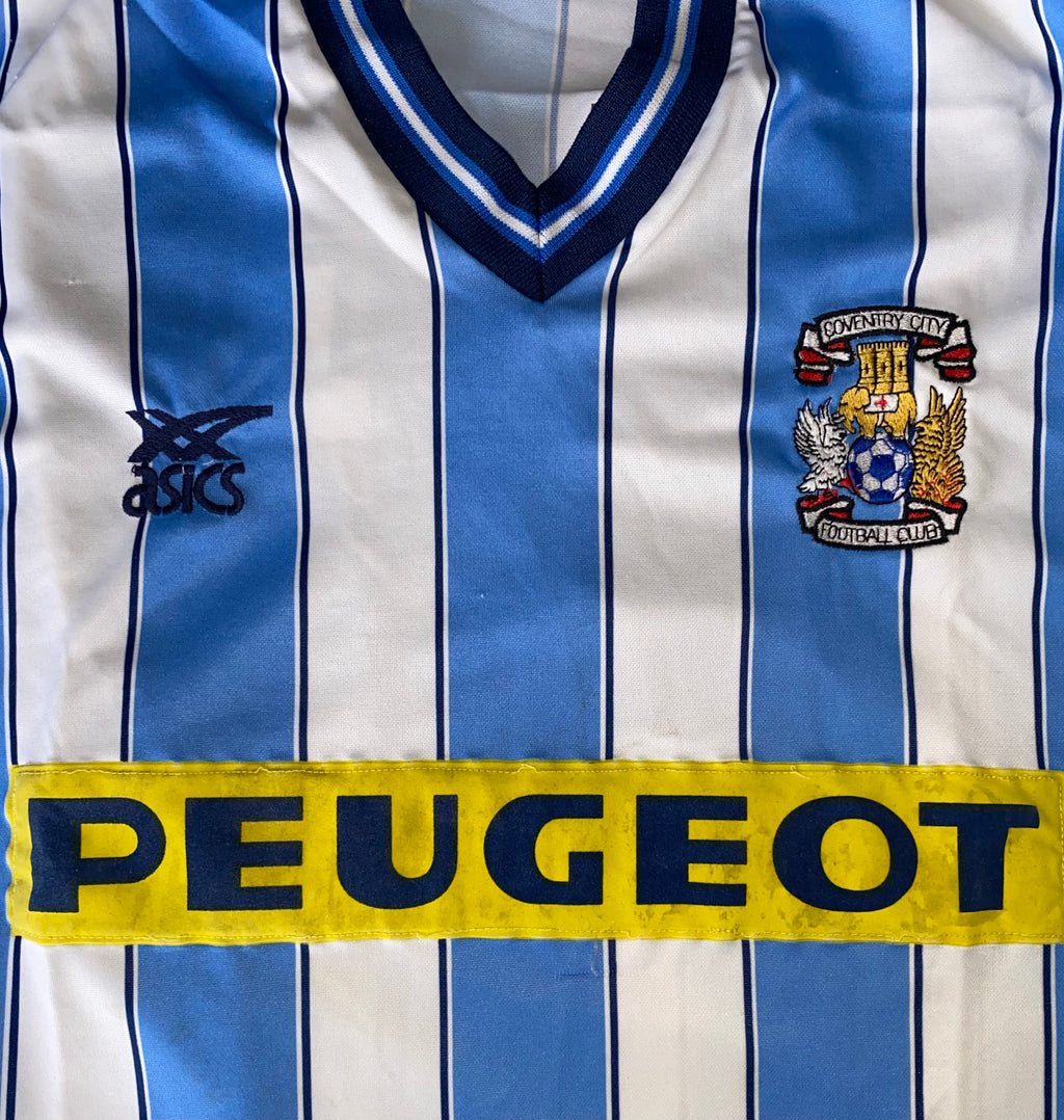 1989/90 COVENTRY CITY MATCH WORN ASICS HOME SHIRT #12