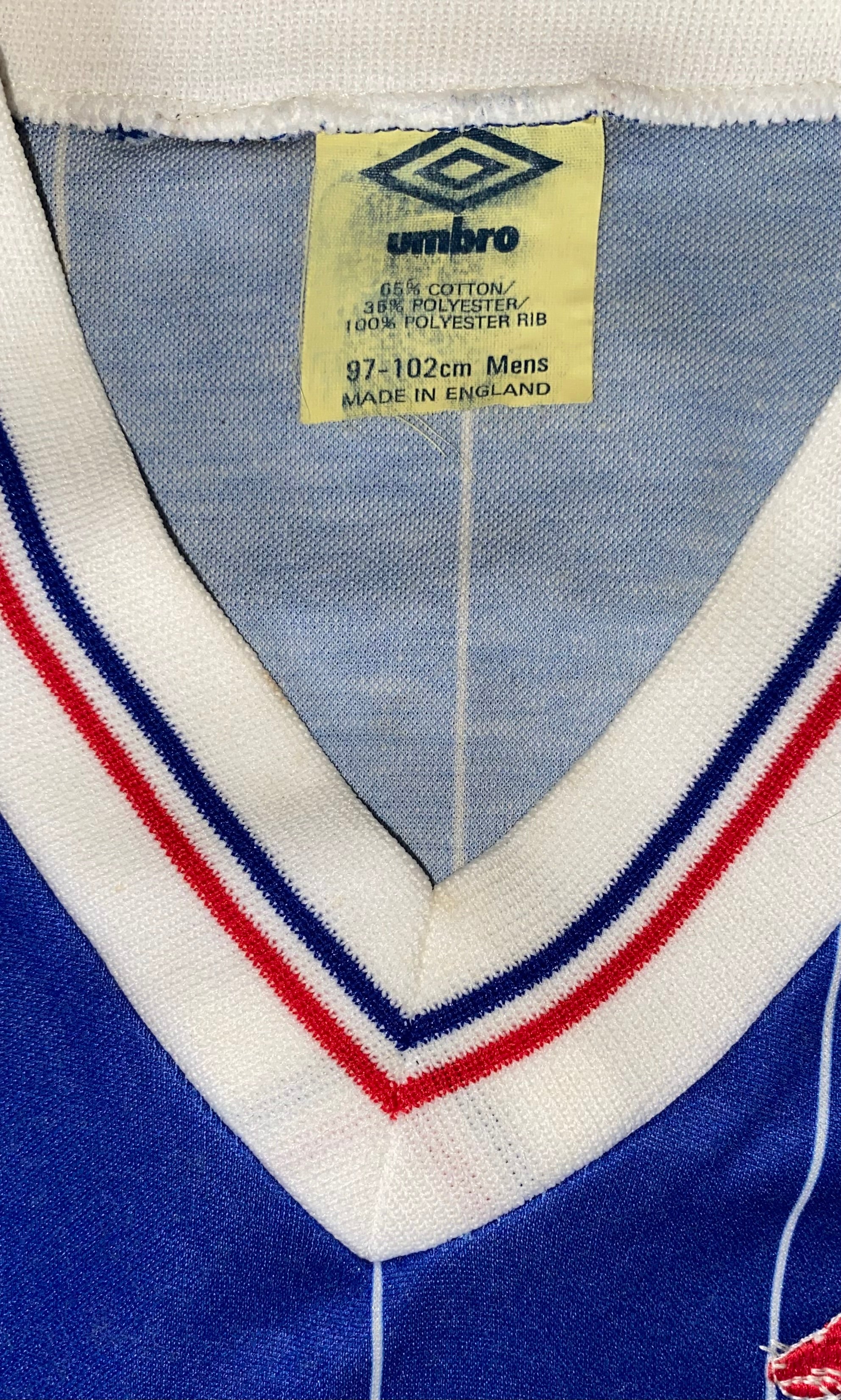 1985/86 CARLISLE UNITED MATCH ISSUE HOME SHIRT (WORN SPARE)