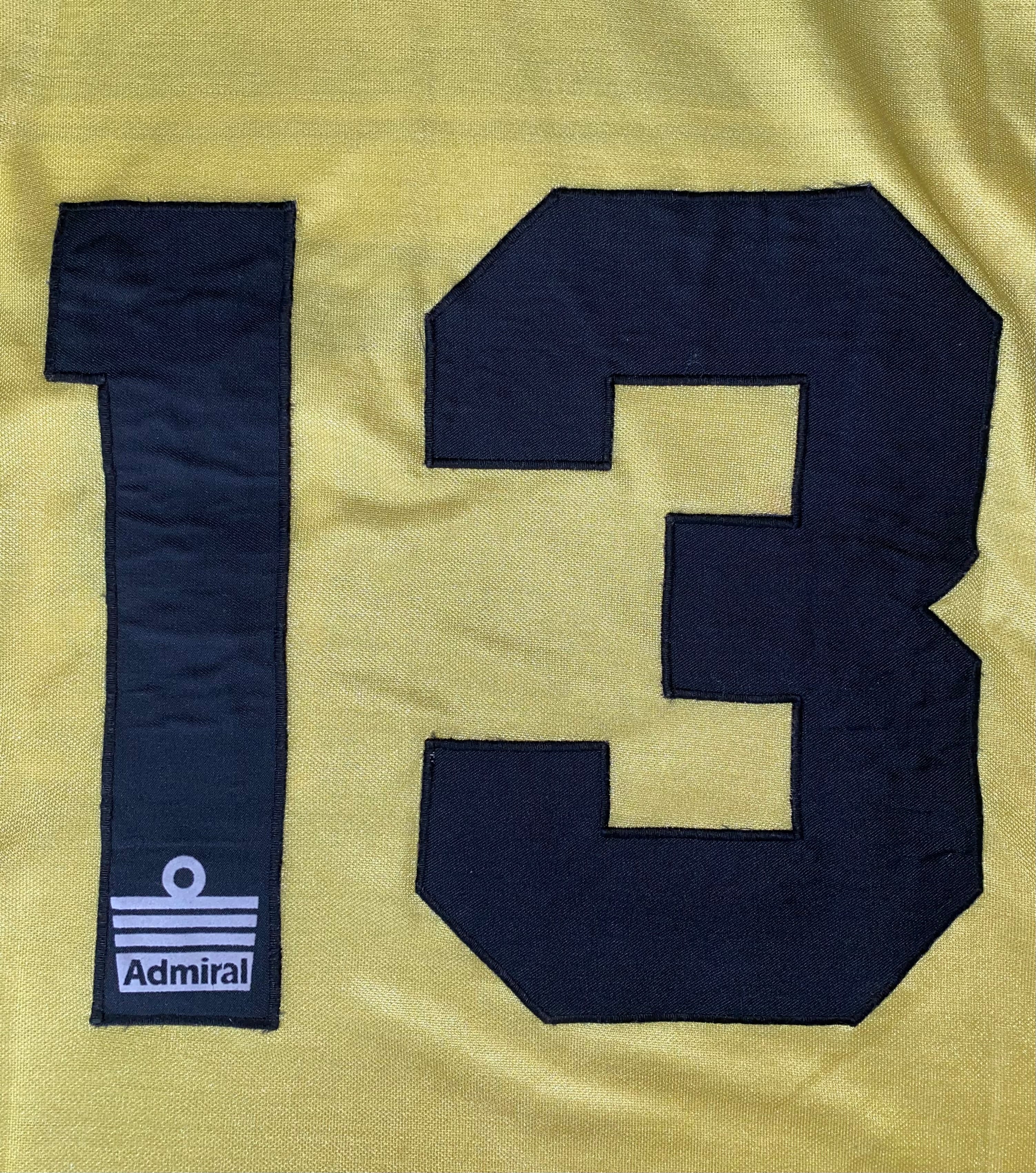 1980-83 ENGLAND U18 MATCH WORN ADMIRAL GOALKEEPERS SHIRT #13