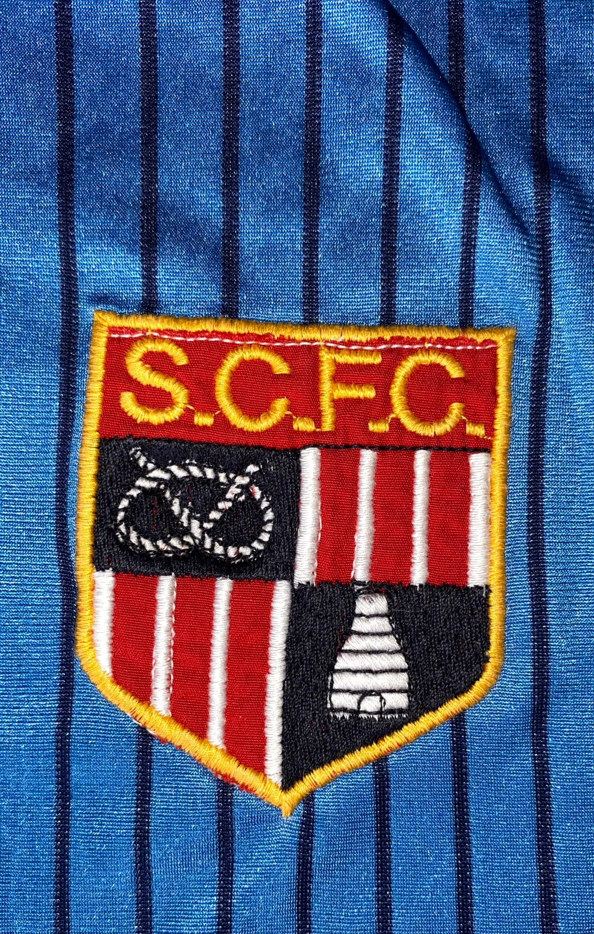 1984/85 STOKE CITY MATCH WORN UMBRO AWAY SHIRT #15