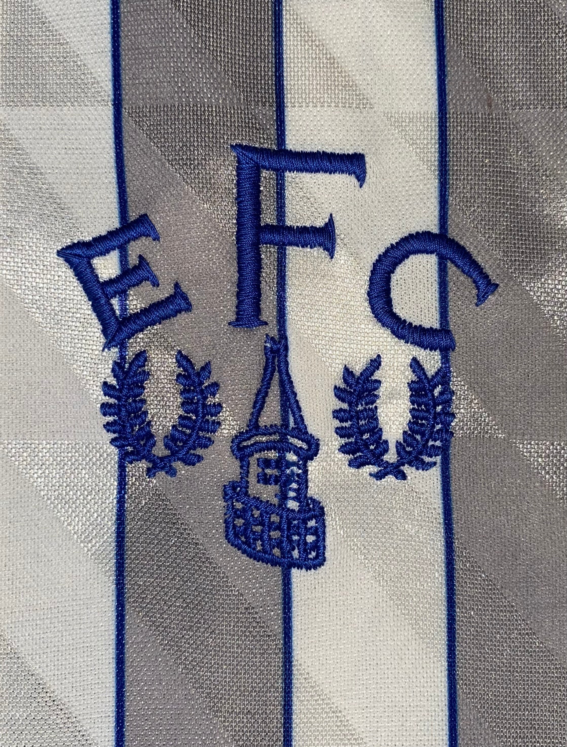 1989/90 EVERTON MATCH WORN UMBRO AWAY SHIRT (#13)