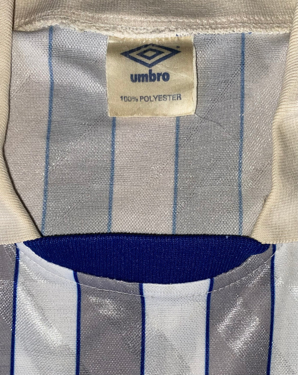 1989/90 EVERTON MATCH WORN UMBRO AWAY SHIRT (#13)