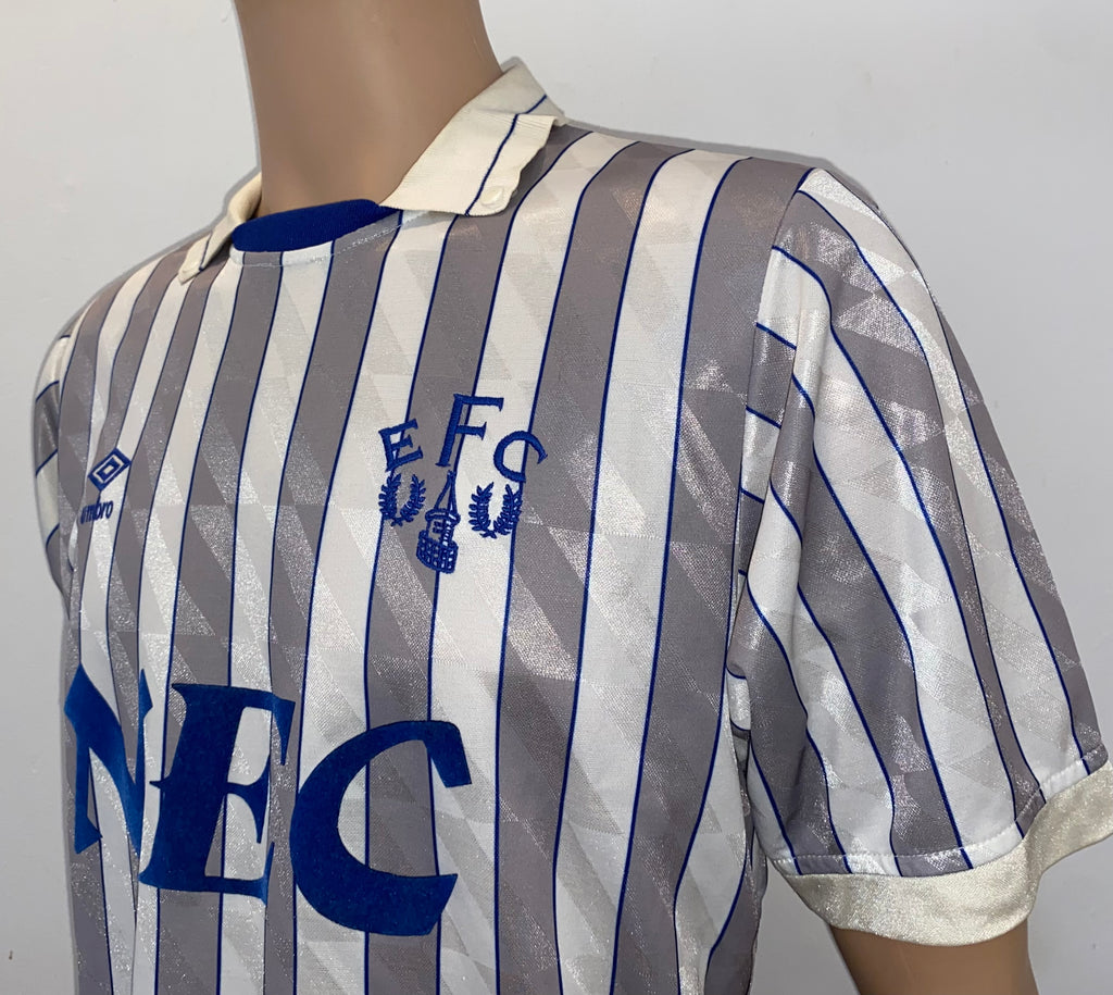1989/90 EVERTON MATCH WORN UMBRO AWAY SHIRT (#13)