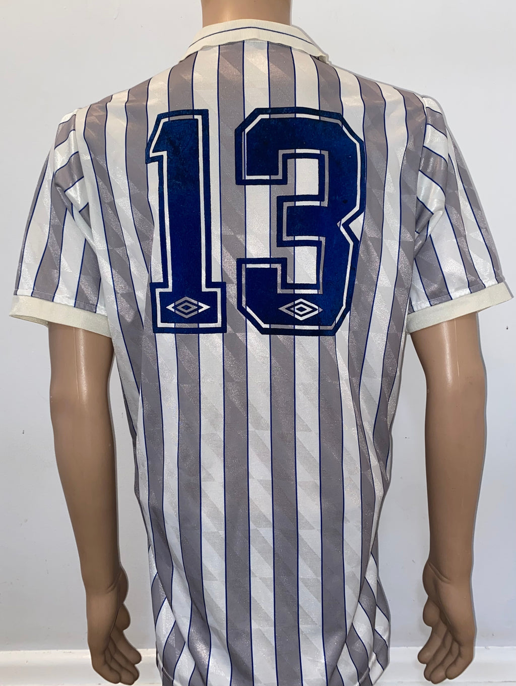 1989/90 EVERTON MATCH WORN UMBRO AWAY SHIRT (#13)
