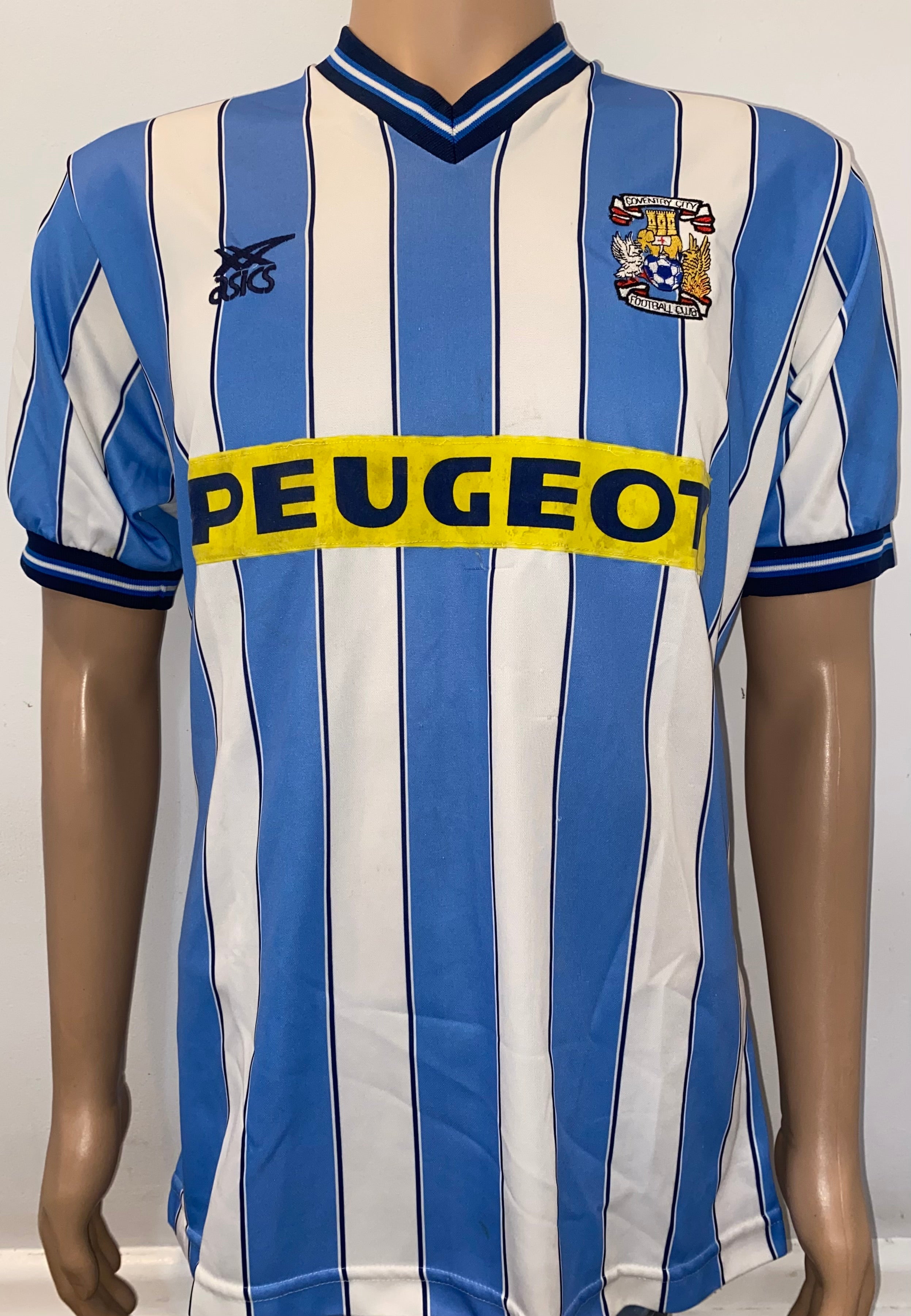 1989/90 COVENTRY CITY MATCH WORN ASICS HOME SHIRT #12