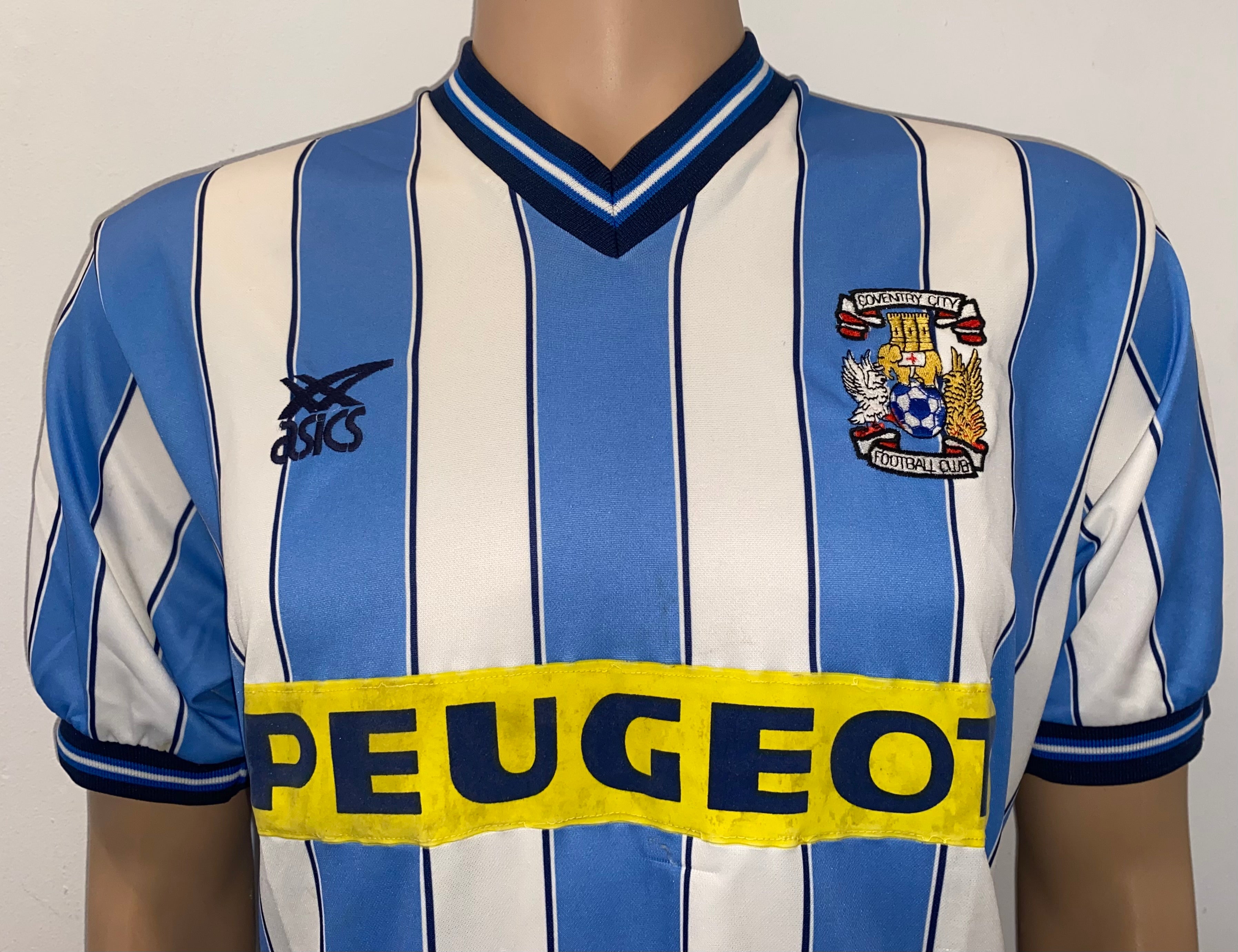 1989/90 COVENTRY CITY MATCH WORN ASICS HOME SHIRT #12