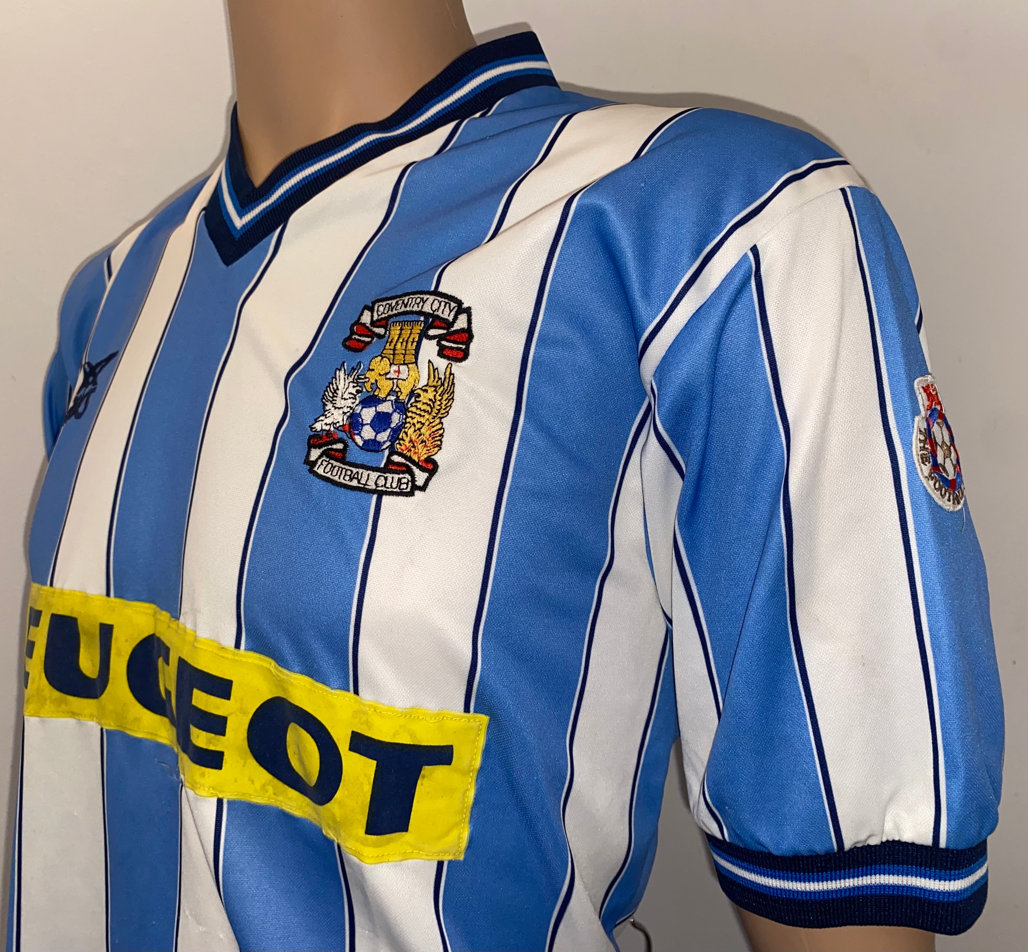 1989/90 COVENTRY CITY MATCH WORN ASICS HOME SHIRT #12