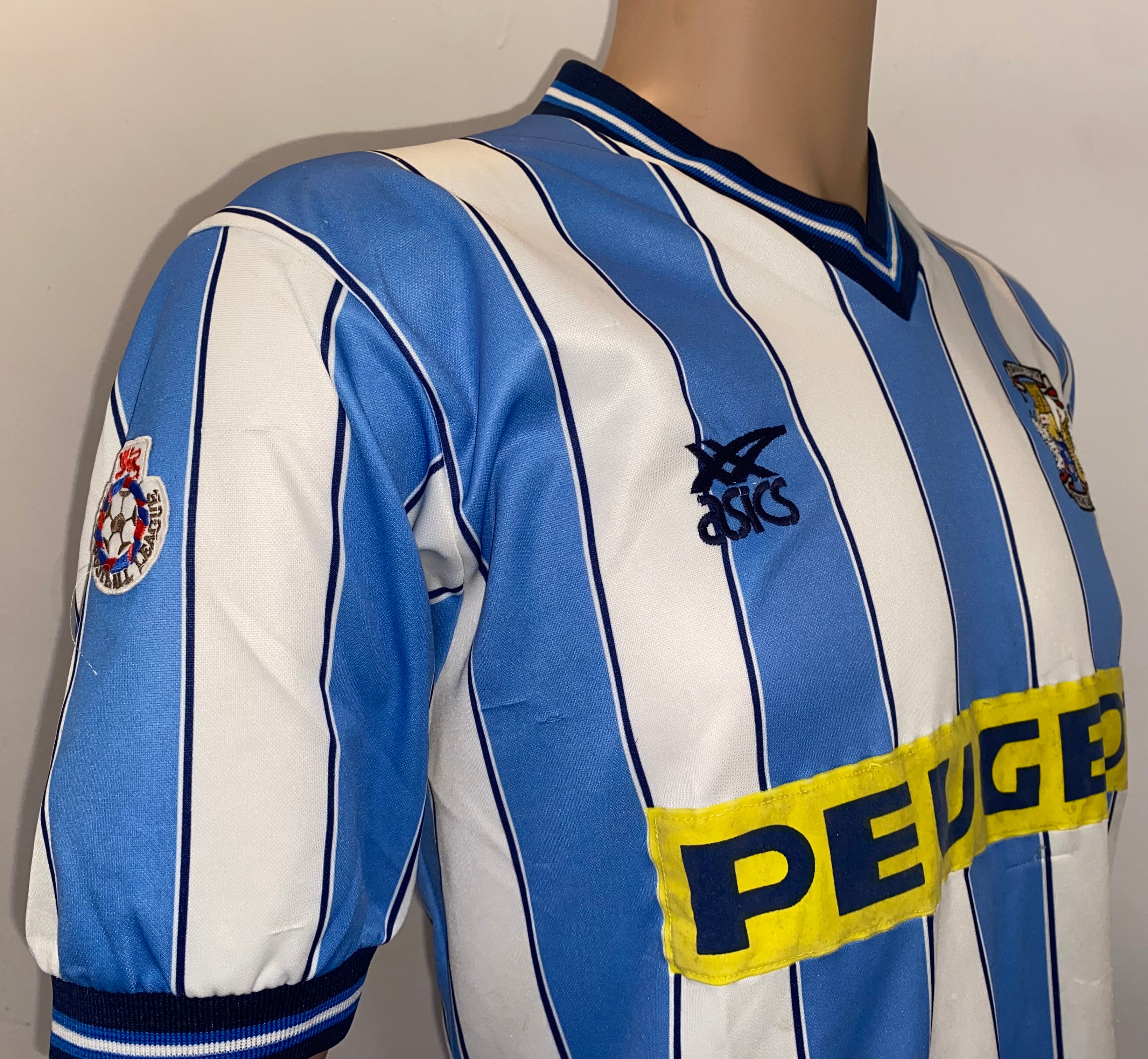 1989/90 COVENTRY CITY MATCH WORN ASICS HOME SHIRT #12
