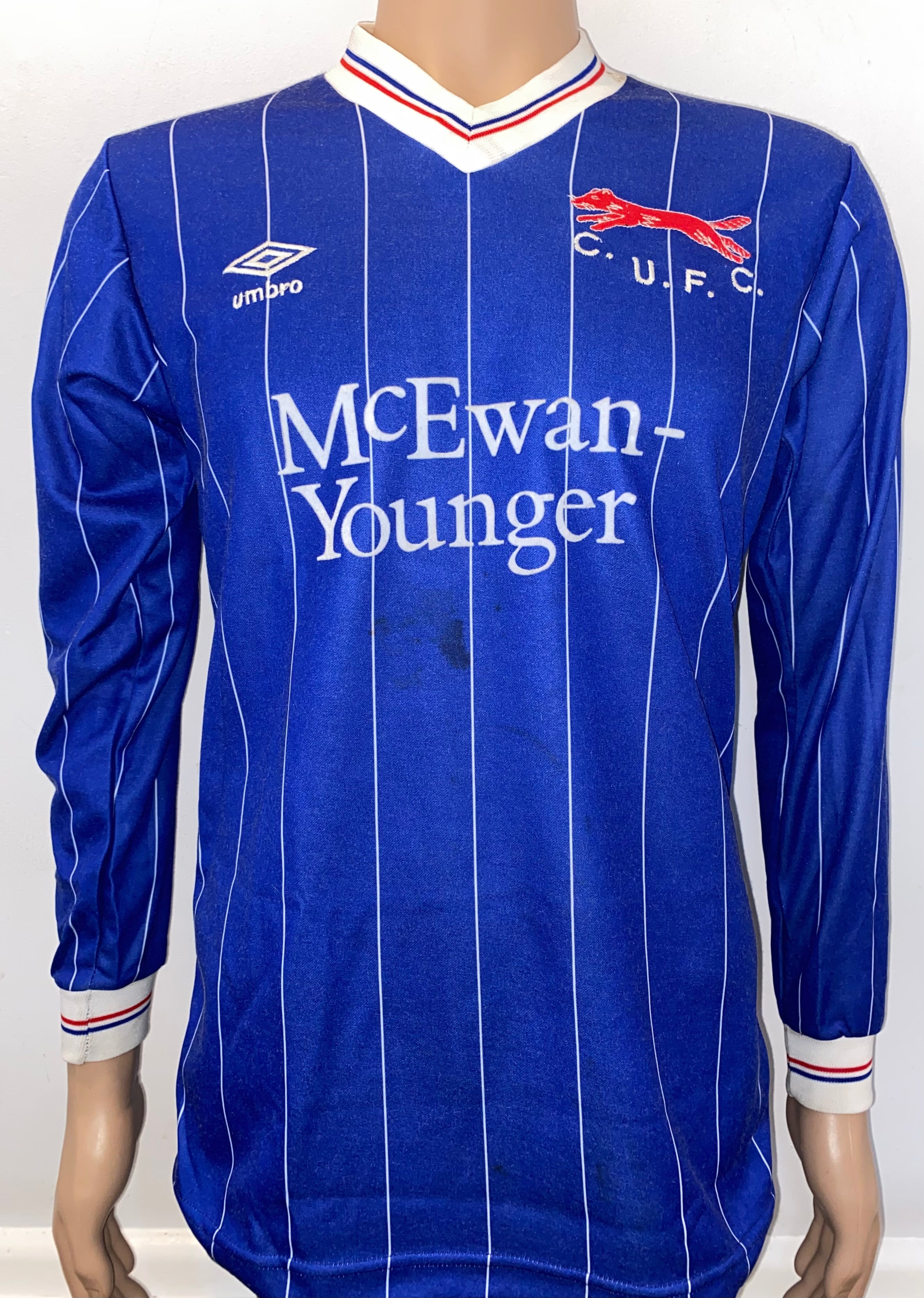 1985/86 CARLISLE UNITED MATCH ISSUE HOME SHIRT (WORN SPARE)
