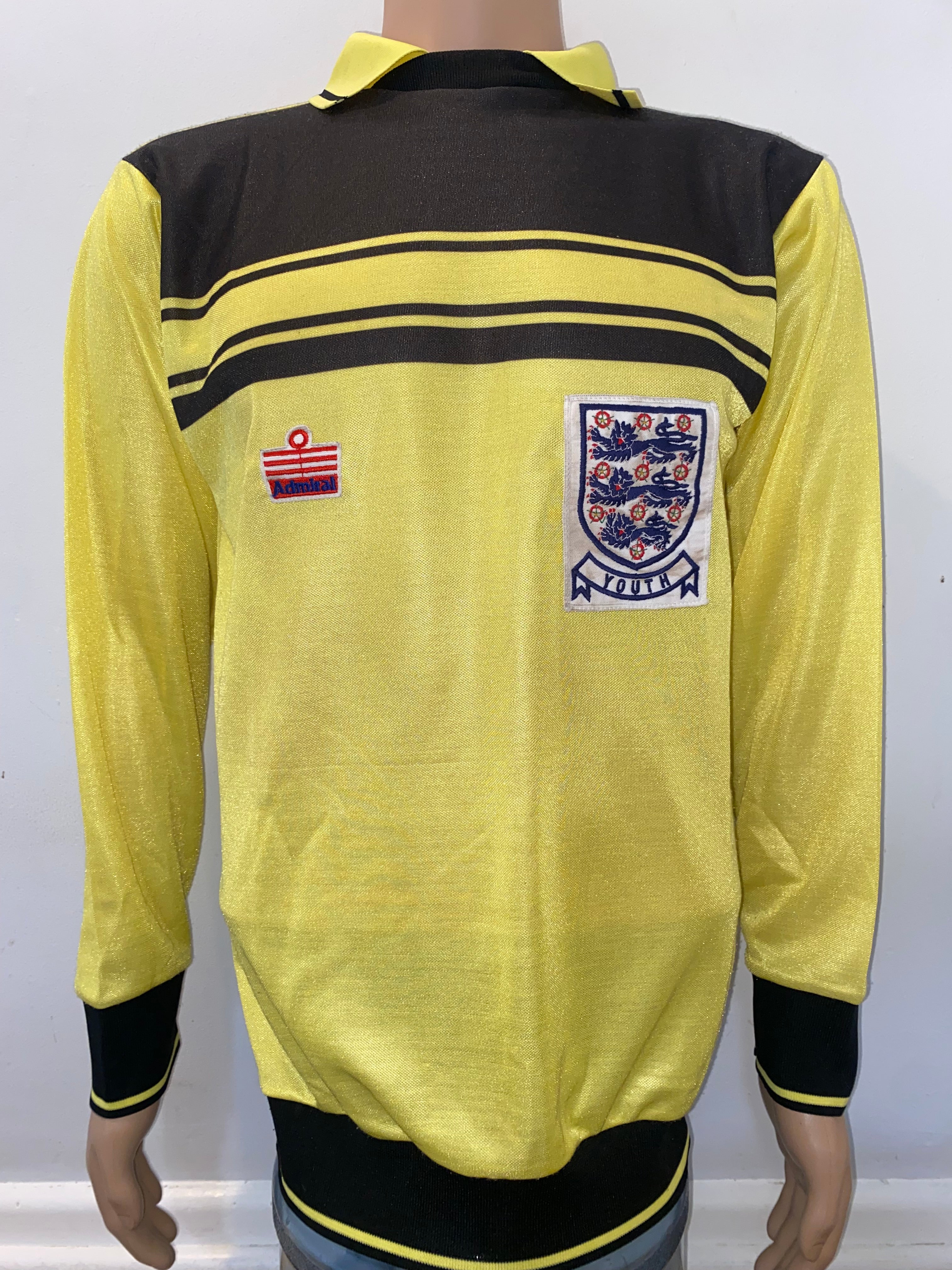 1980-83 ENGLAND U18 MATCH WORN ADMIRAL GOALKEEPERS SHIRT #13