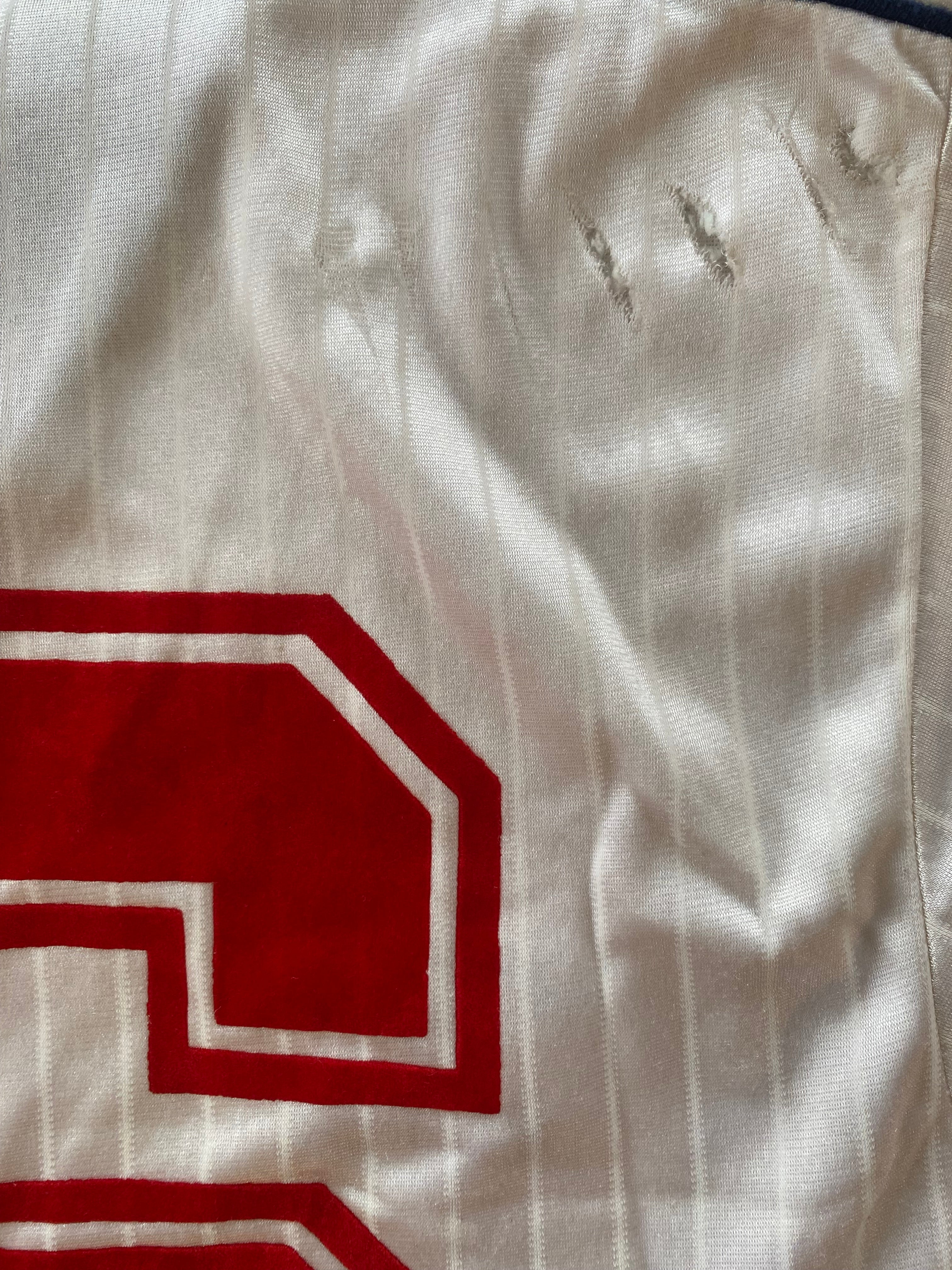 1986 ENGLAND U18 MATCH WORN UMBRO HOME SHIRT #16