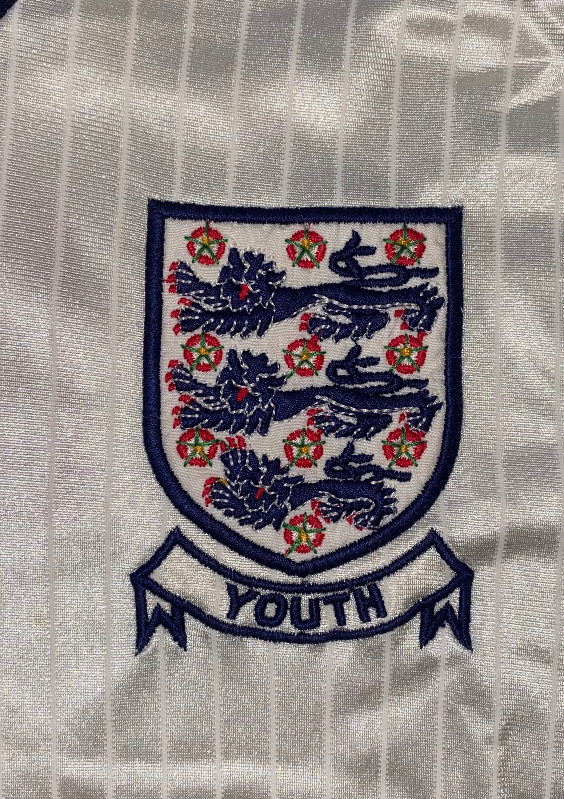 1984 MATCH WORN UMBRO ENGLAND YOUTH U18 HOME SHIRT #2