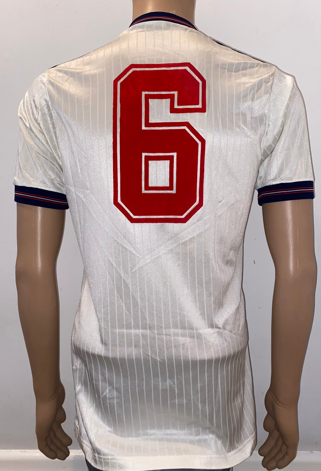 1984 MATCH WORN UMBRO ENGLAND YOUTH U18 HOME SHIRT #6