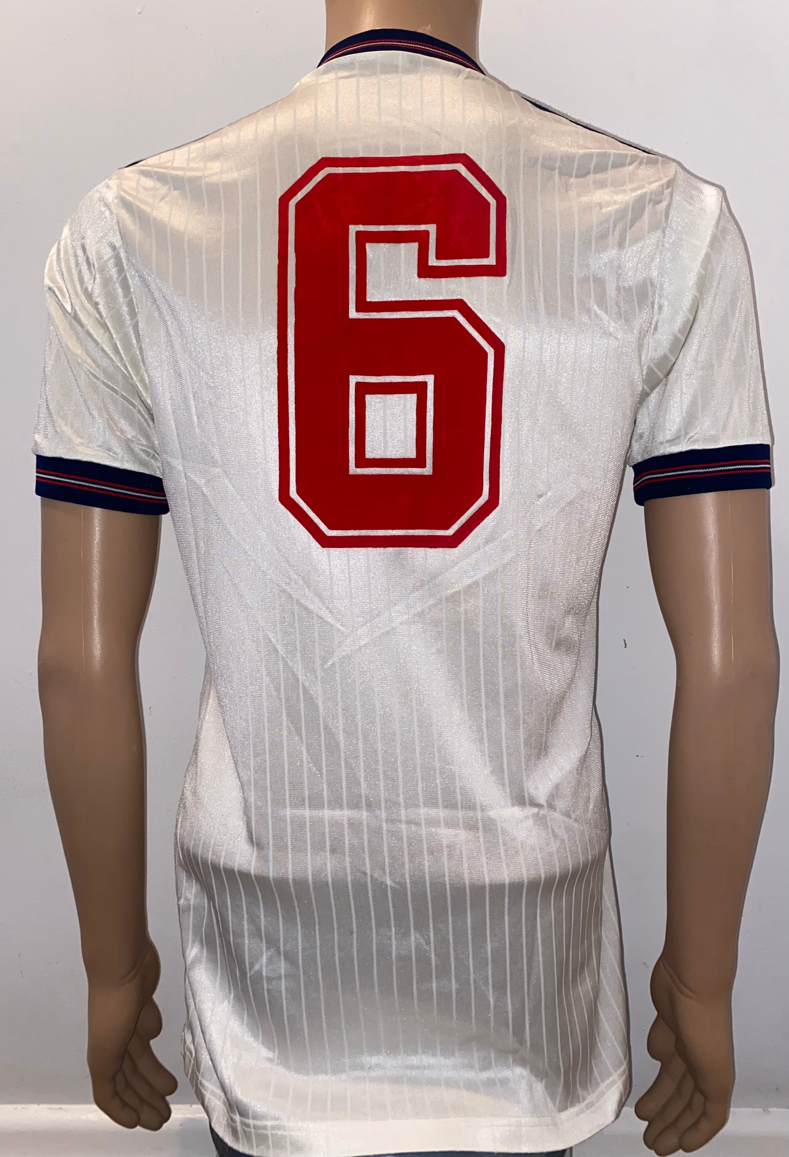 1984 MATCH WORN UMBRO ENGLAND YOUTH U18 HOME SHIRT #6