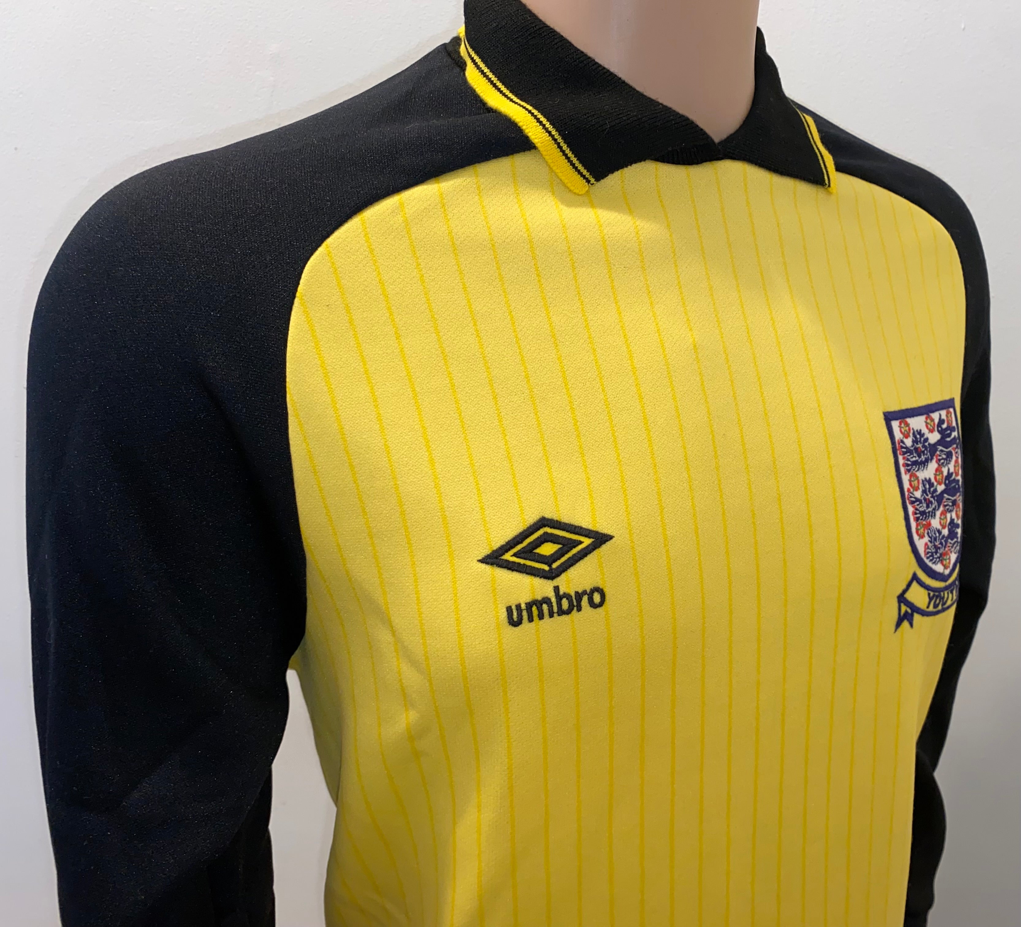 1984 ENGLAND U18 MATCH WORN GOALKEEPERS SHIRT