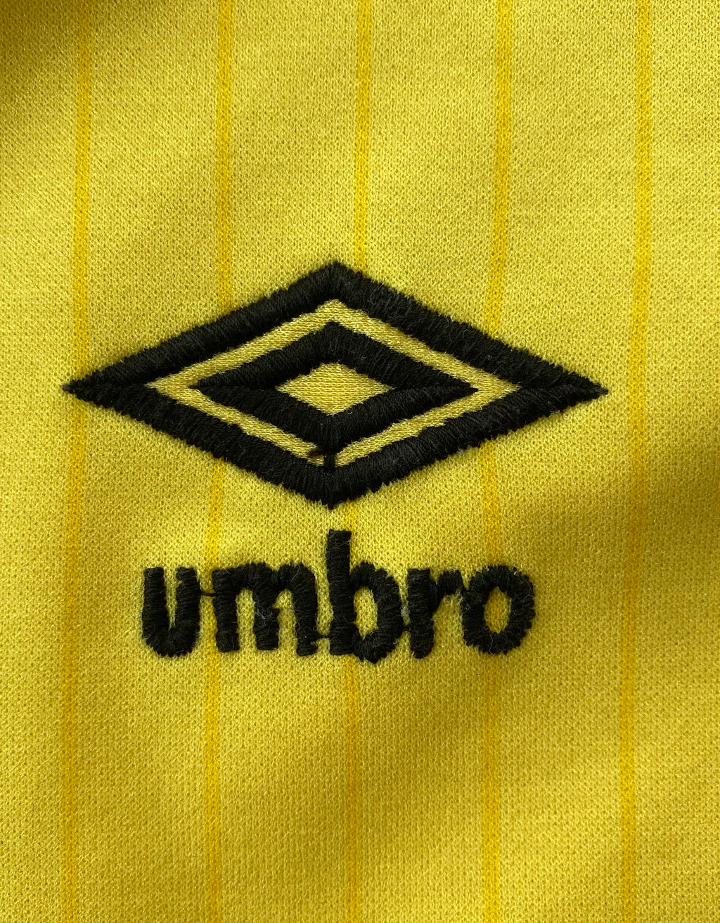 1985-86 ENGLAND U-18 MATCH ISSUE GOALKEEPERS SHIRT #1 (MILLER)