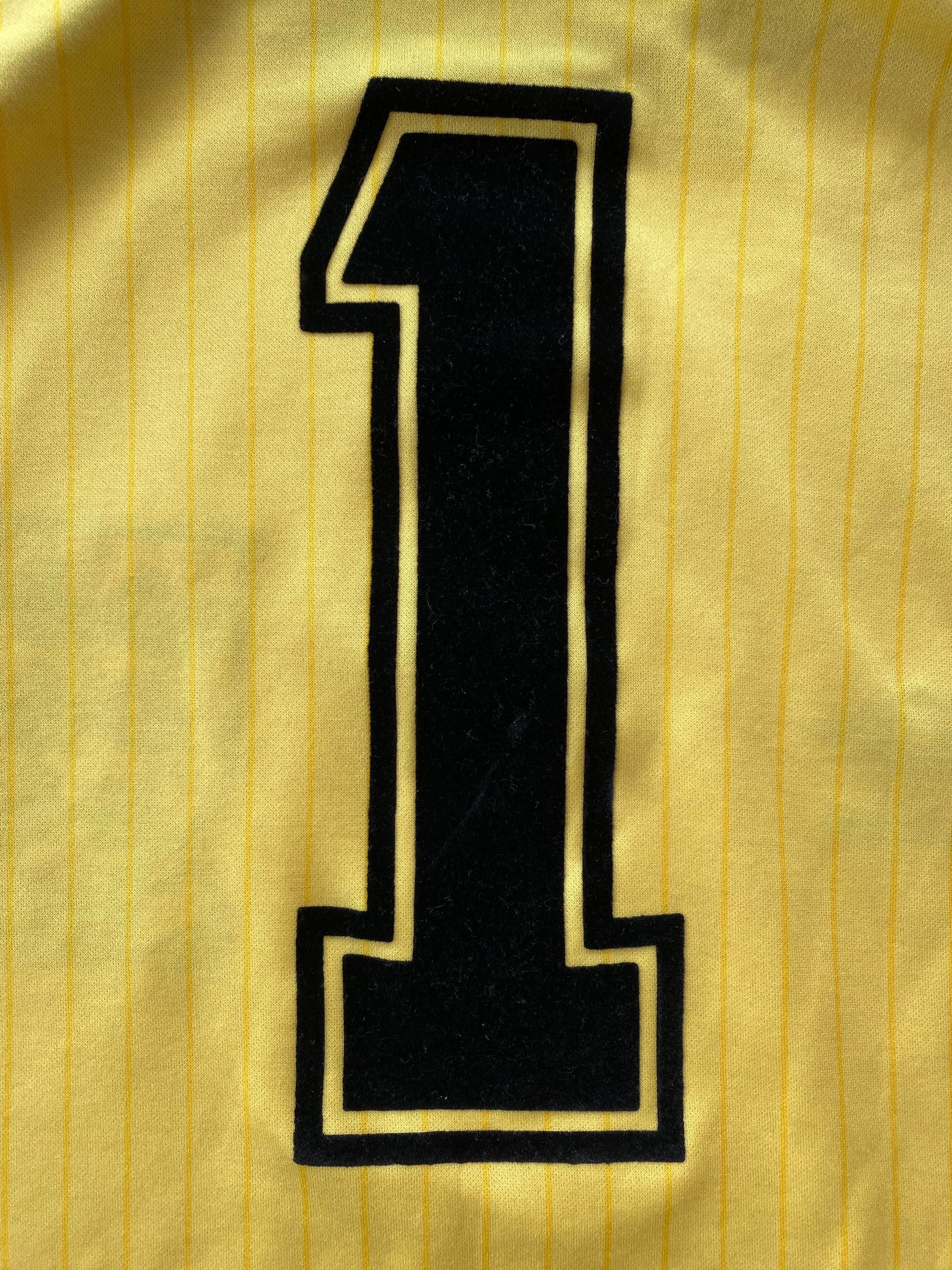 1985-86 ENGLAND U-18 MATCH ISSUE GOALKEEPERS SHIRT #1 (MILLER)