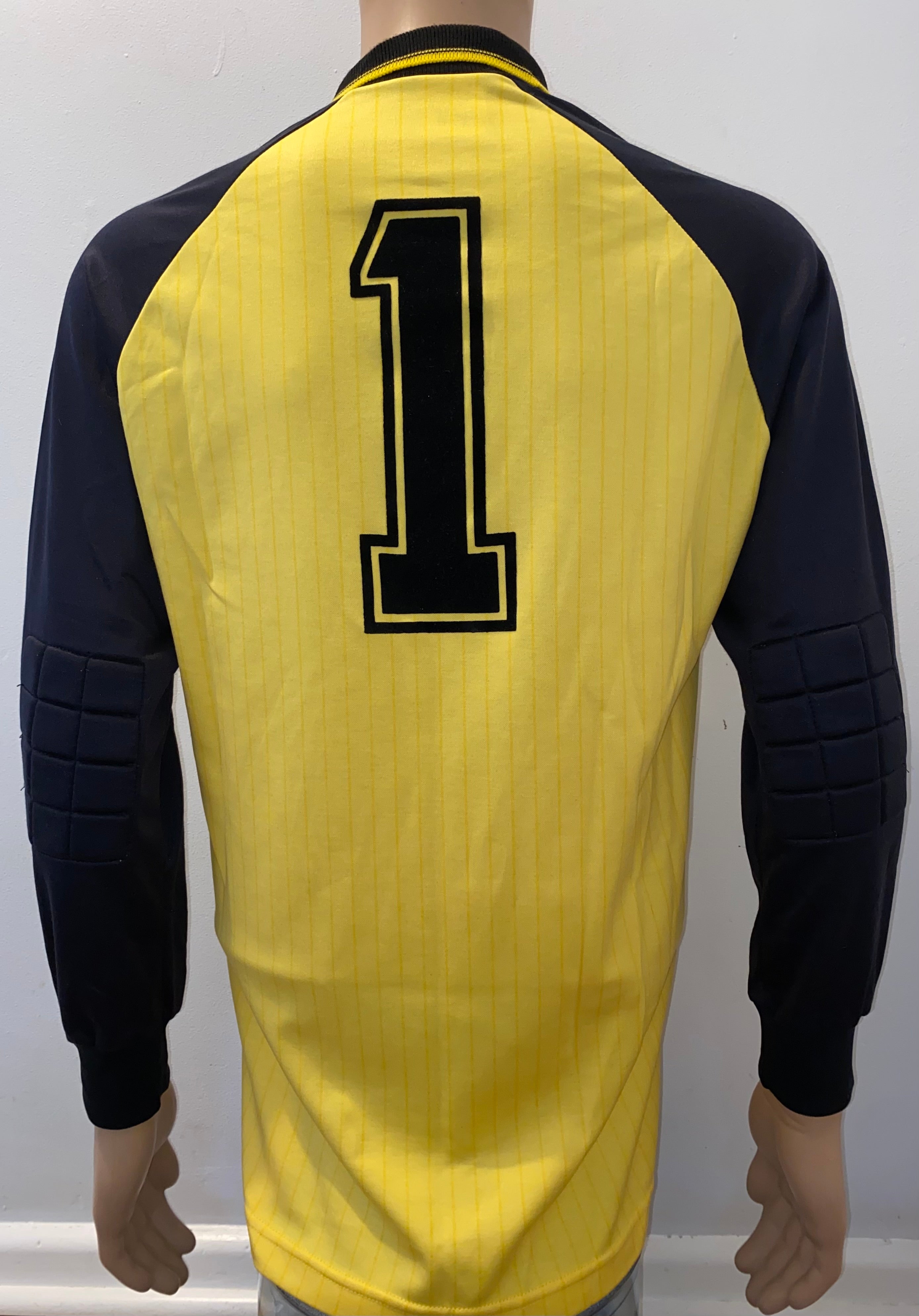 1985-86 ENGLAND U-18 MATCH ISSUE GOALKEEPERS SHIRT #1 (MILLER)