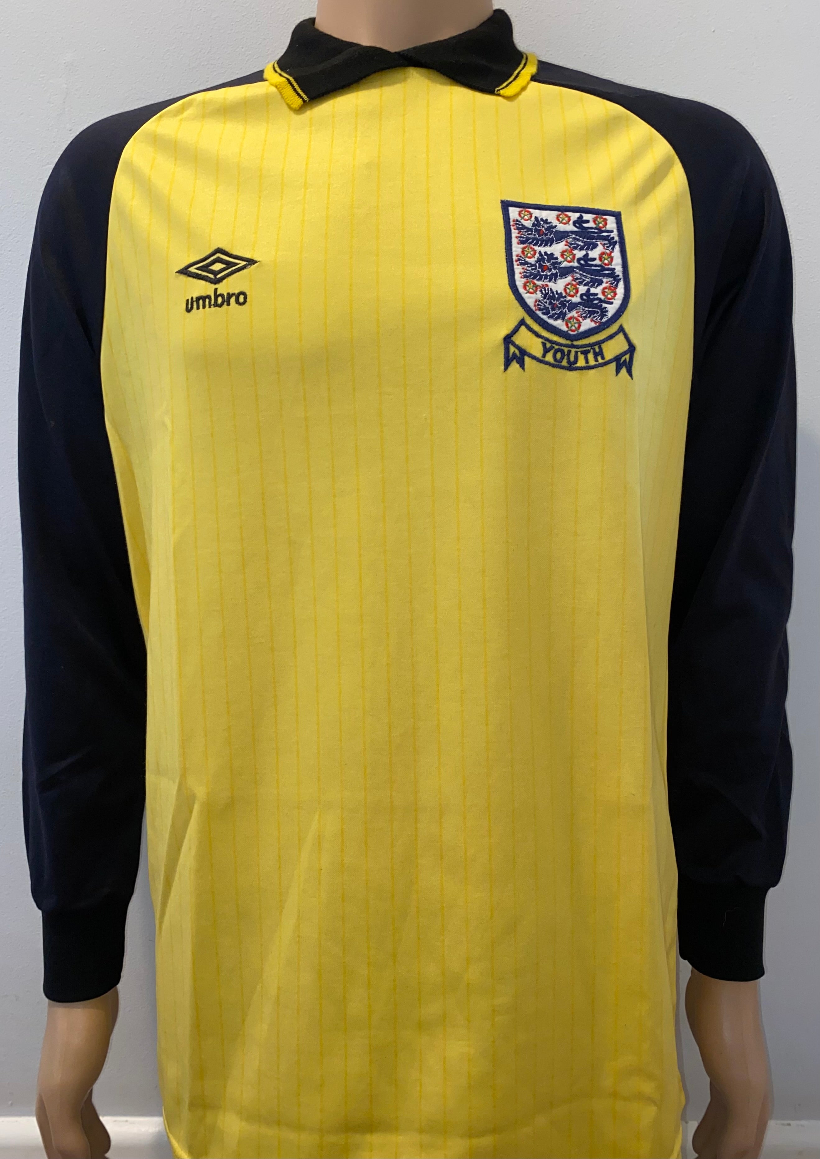 1985 ENGLAND MATCH WORN U-18 YOUTH GOALKEEPERS SHIRT (MILLER #13)