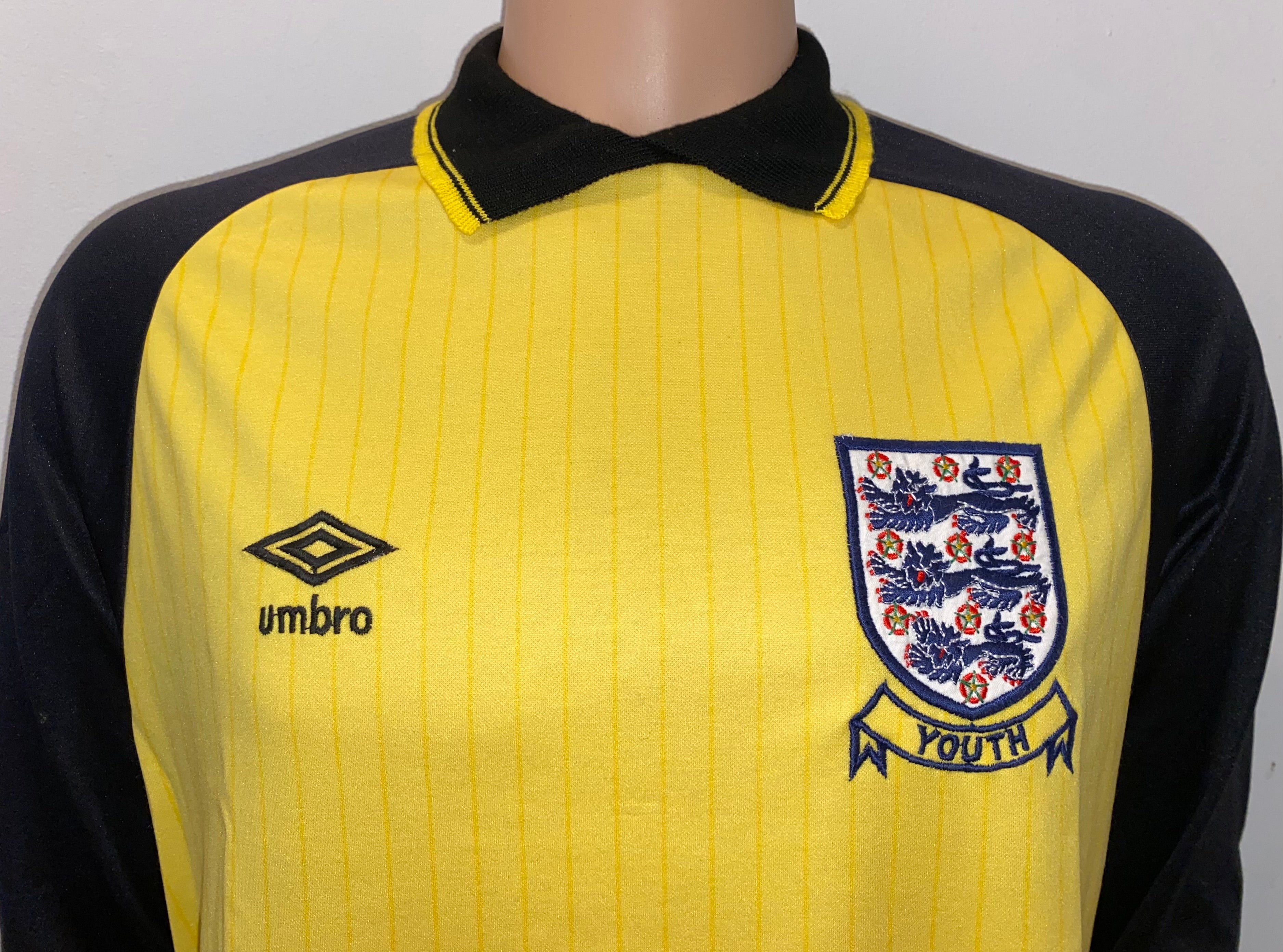 1985 ENGLAND MATCH WORN U-18 YOUTH GOALKEEPERS SHIRT (MILLER #13)