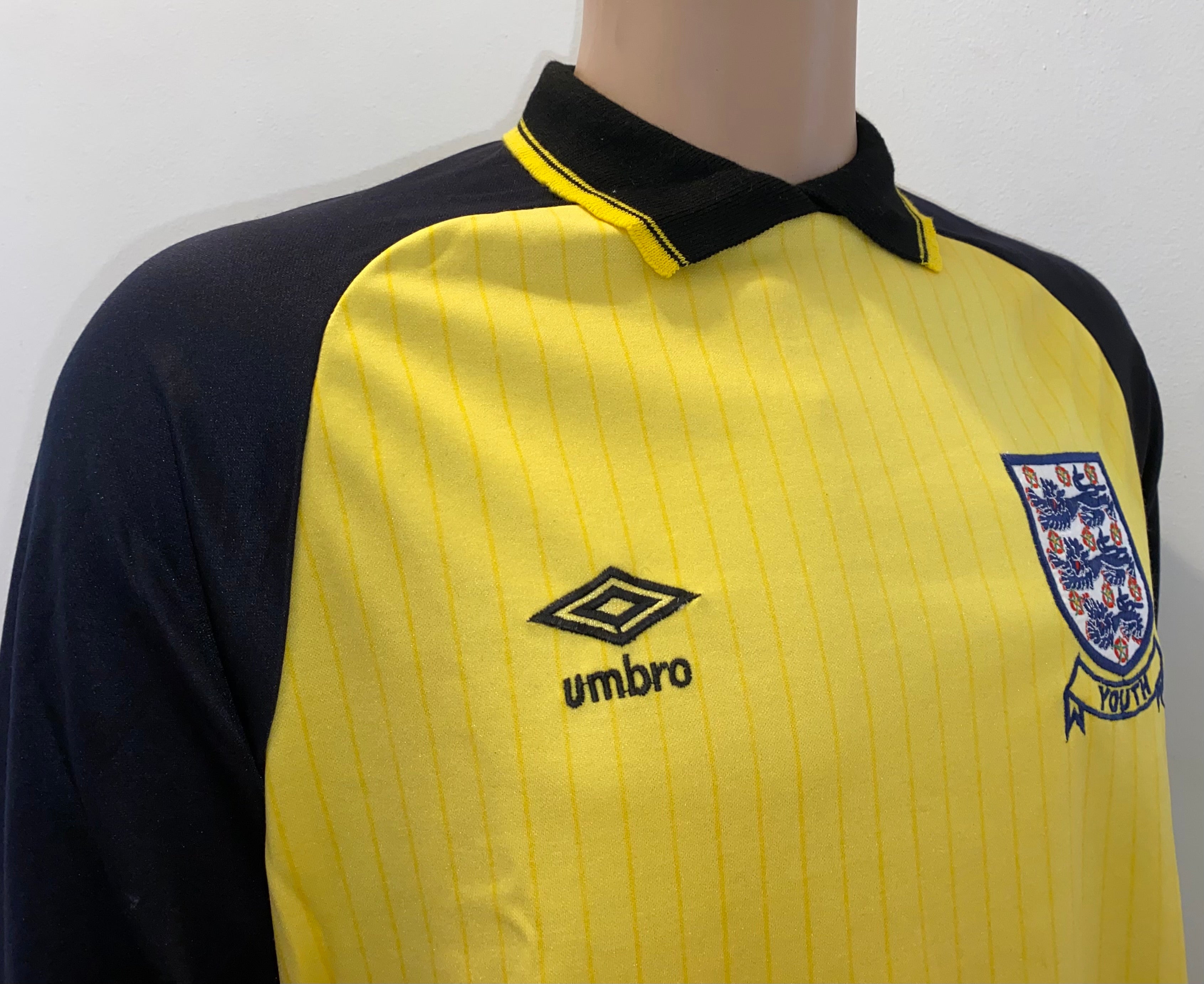 1985 ENGLAND MATCH WORN U-18 YOUTH GOALKEEPERS SHIRT (MILLER #13)