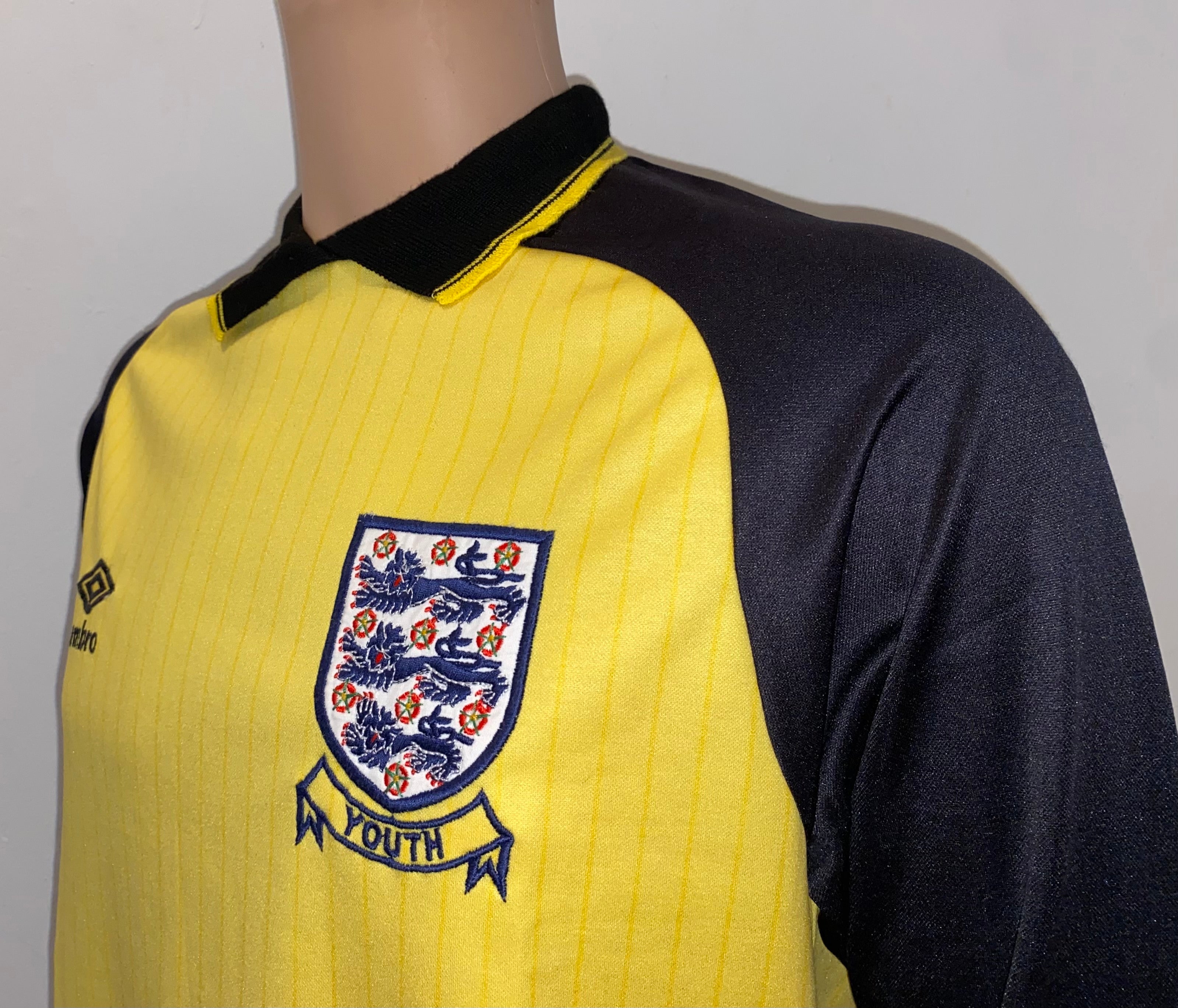 1985 ENGLAND MATCH WORN U-18 YOUTH GOALKEEPERS SHIRT (MILLER #13)