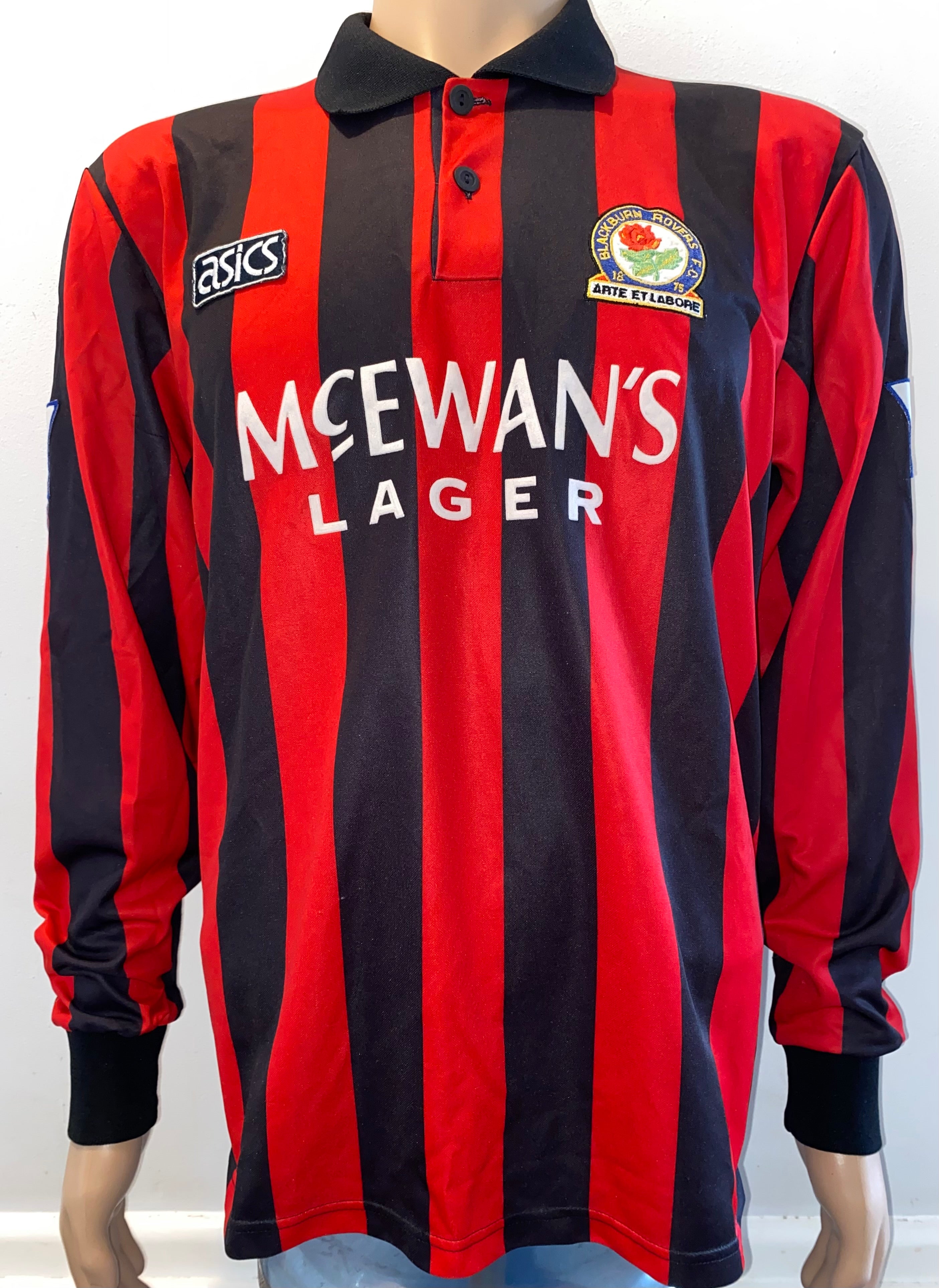 1992/93 BLACKBURN ROVERS MATCH WORN AWAY SHIRT #12