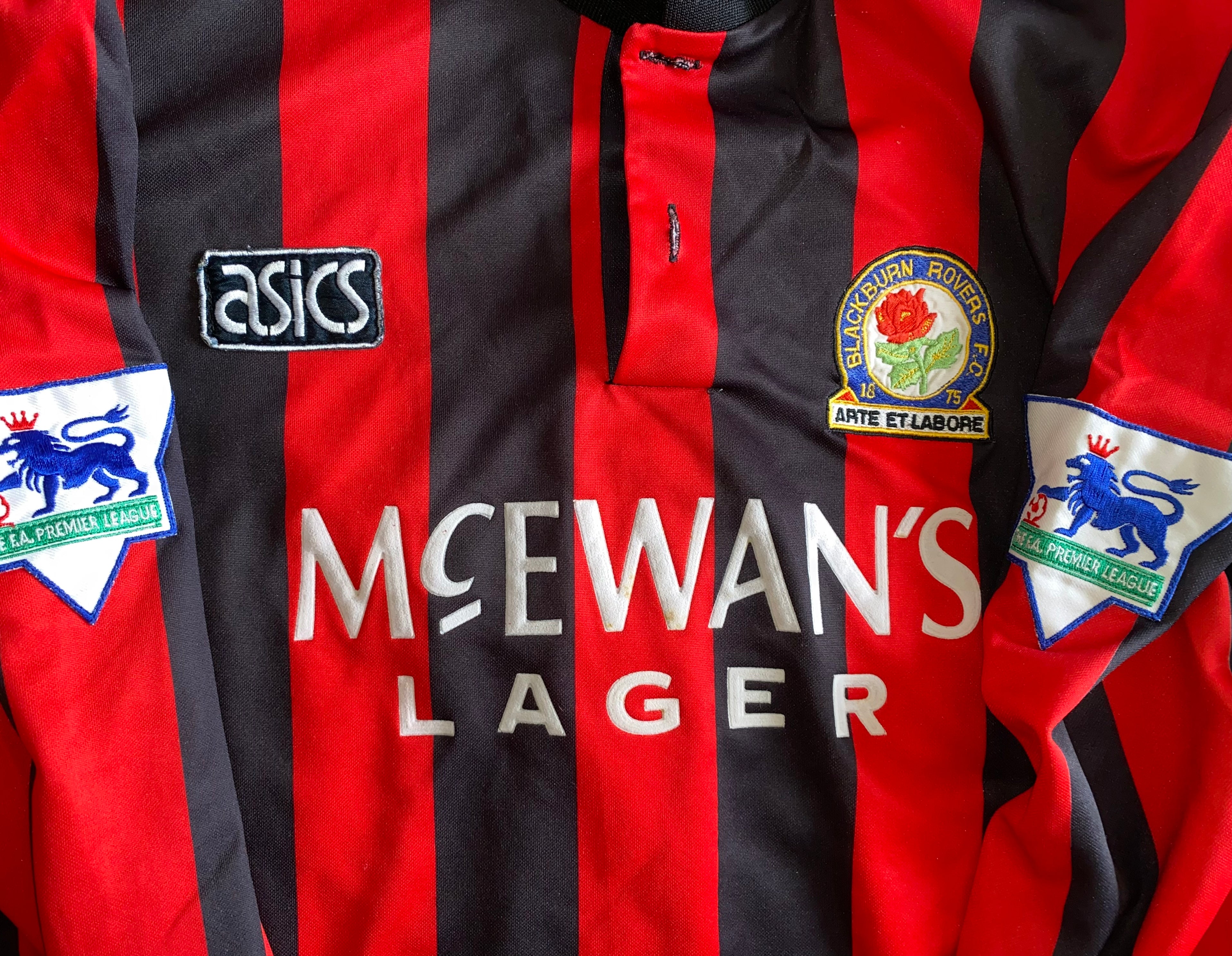1992/93 BLACKBURN ROVERS MATCH WORN AWAY SHIRT #4