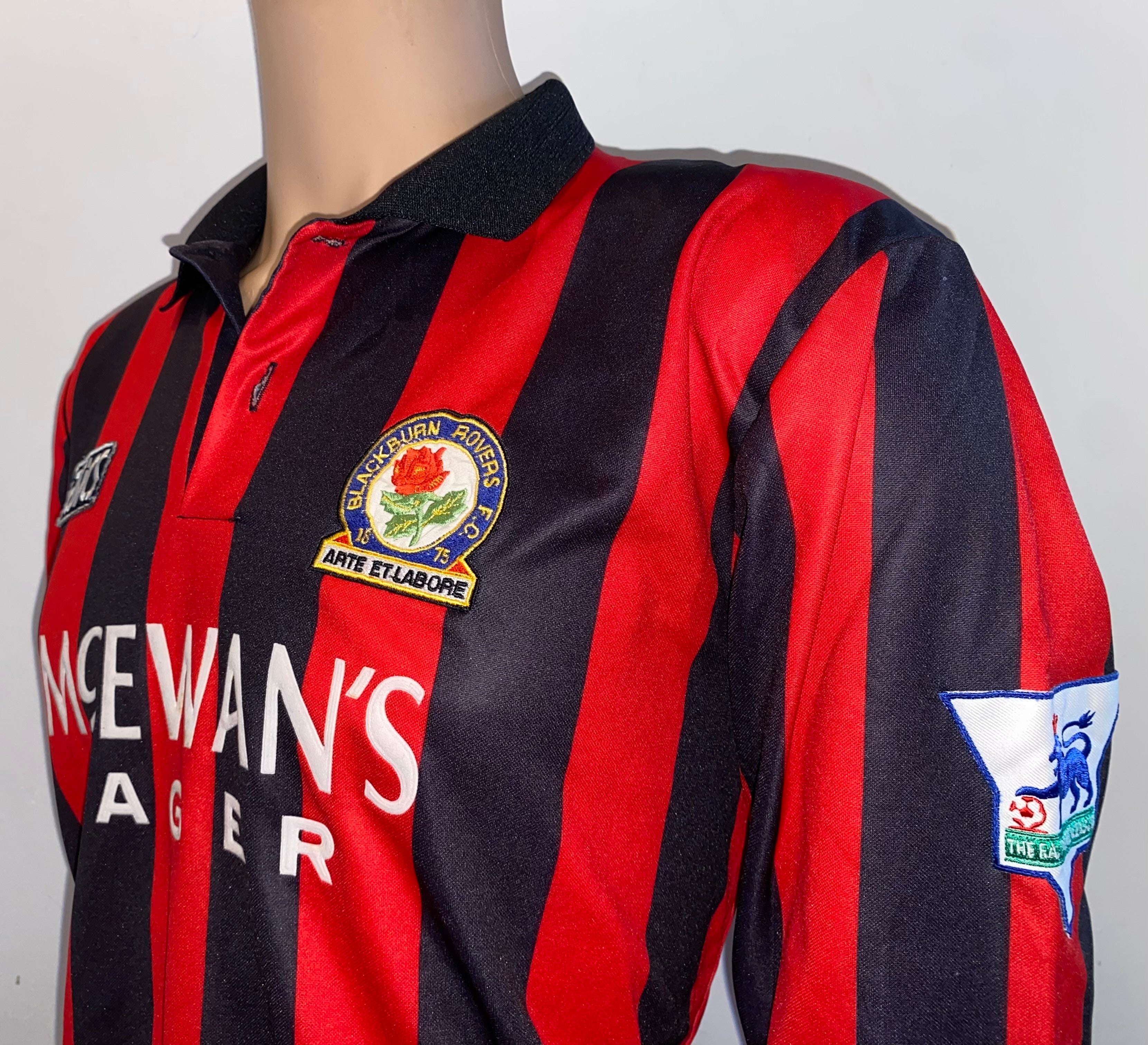 1992/93 BLACKBURN ROVERS MATCH WORN AWAY SHIRT #4