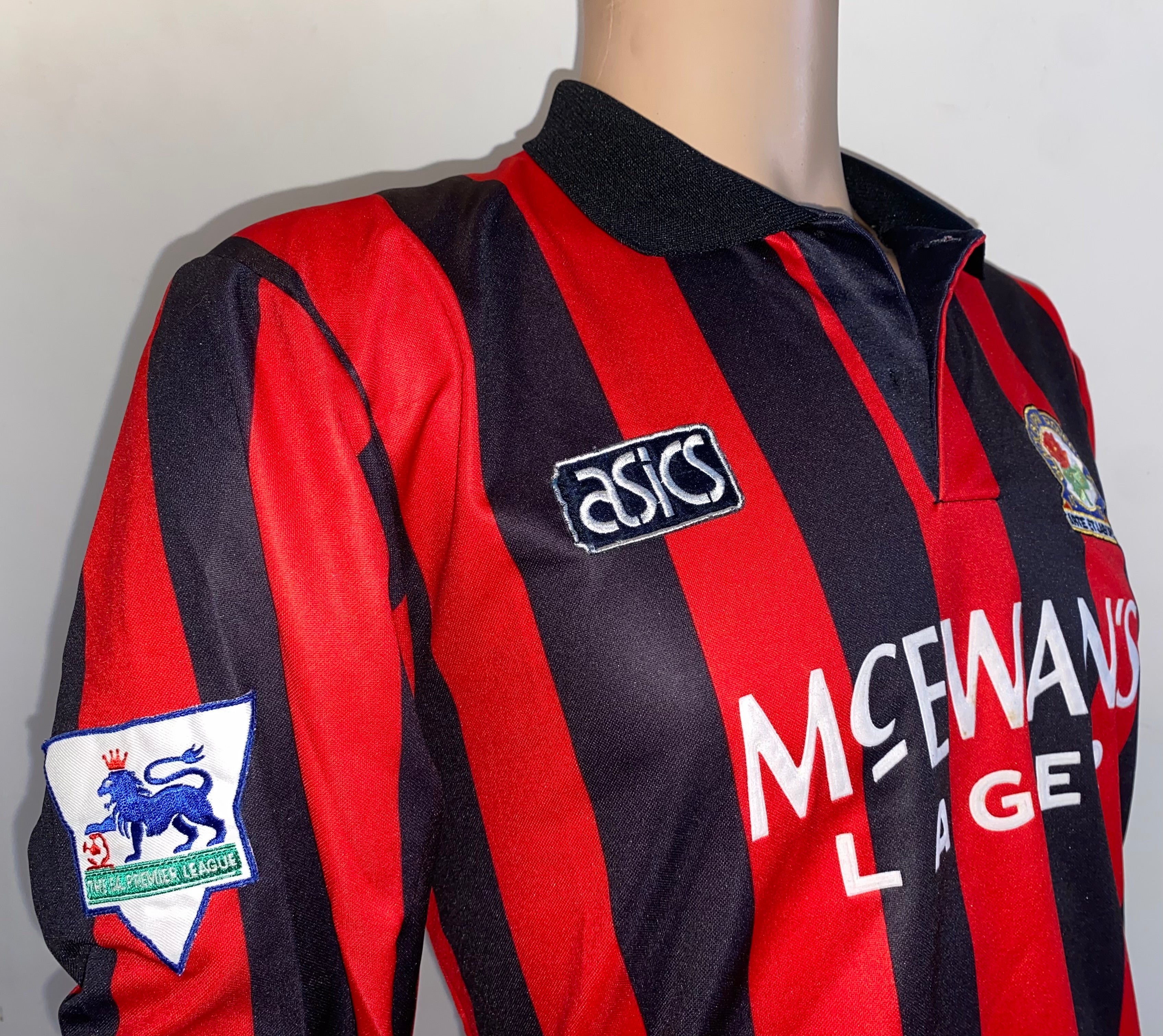 1992/93 BLACKBURN ROVERS MATCH WORN AWAY SHIRT #4