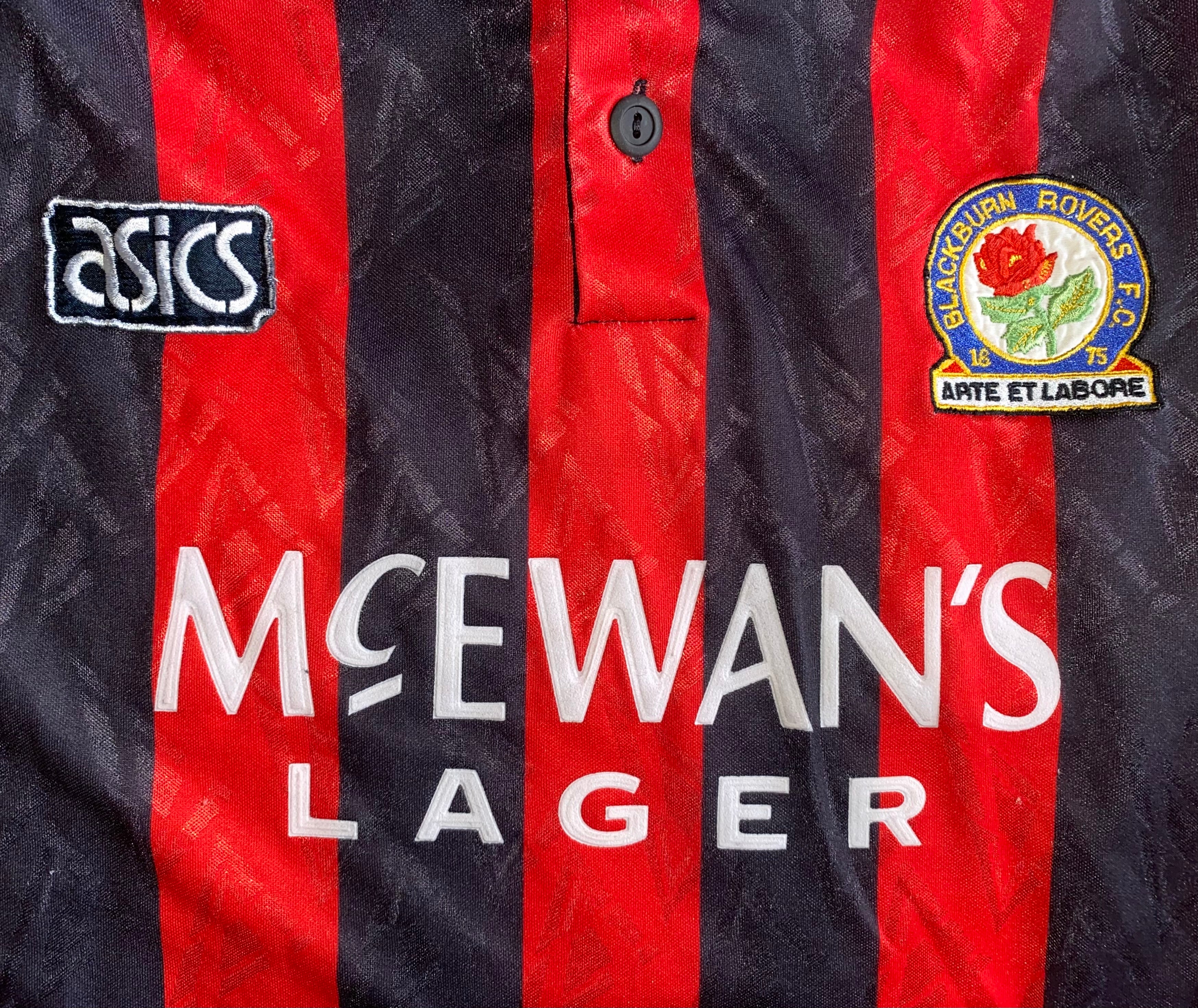 1992 BLACKBURN ROVERS MATCH WORN AWAY SHIRT #14