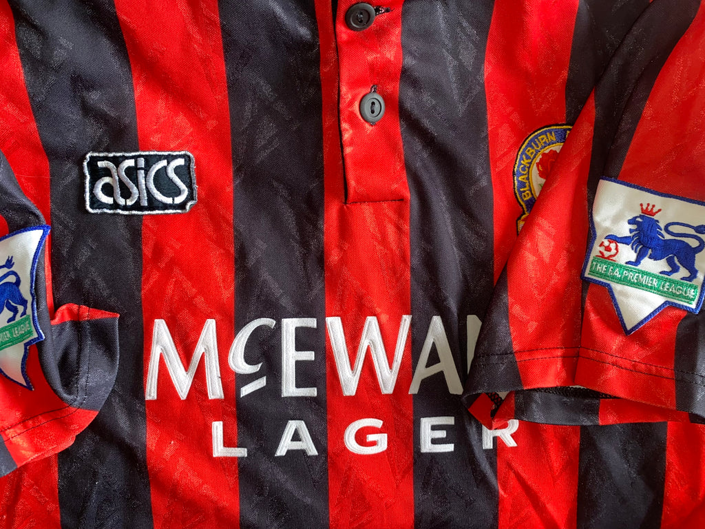 1992 BLACKBURN ROVERS MATCH WORN AWAY SHIRT #14