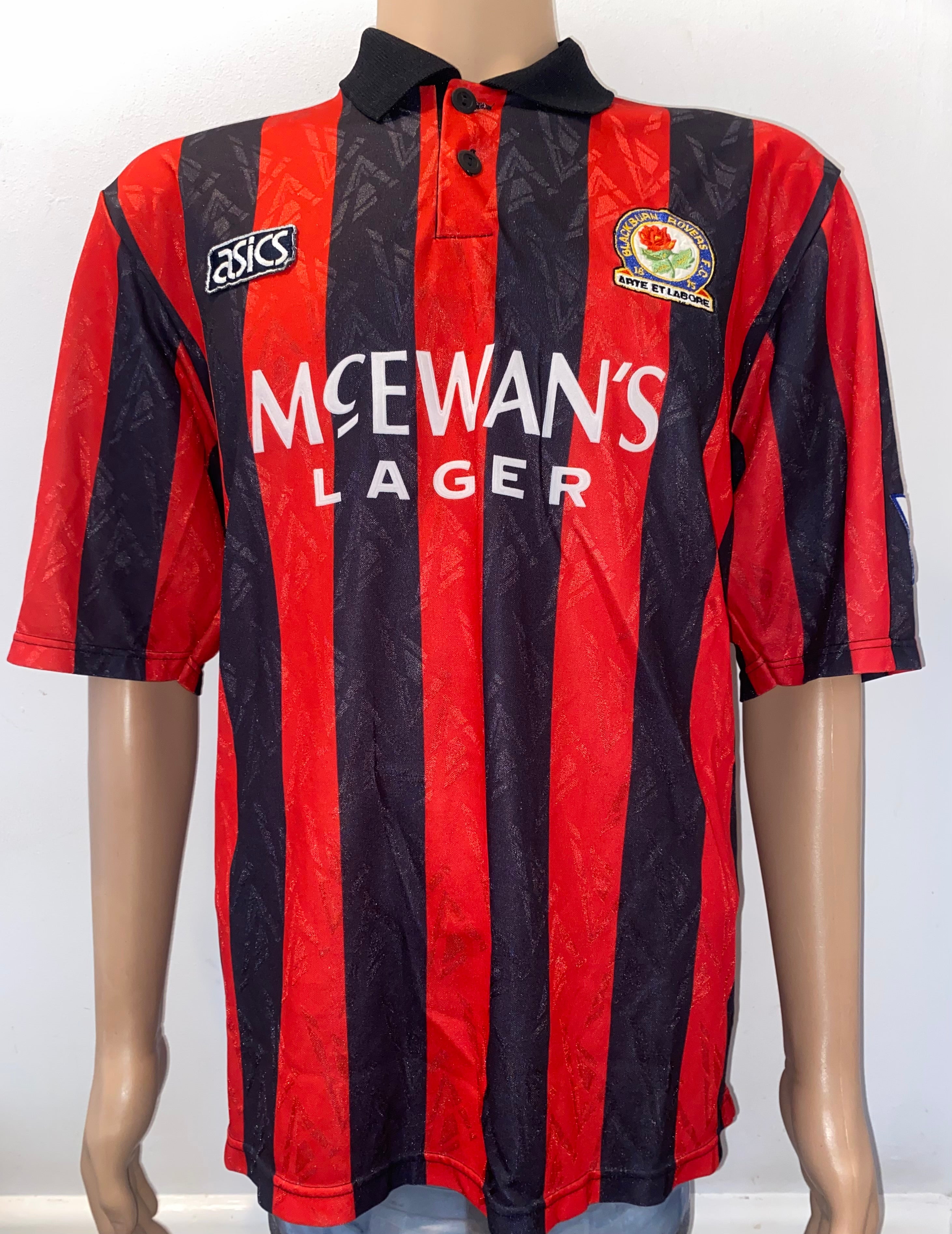 1992 BLACKBURN ROVERS MATCH WORN AWAY SHIRT #14