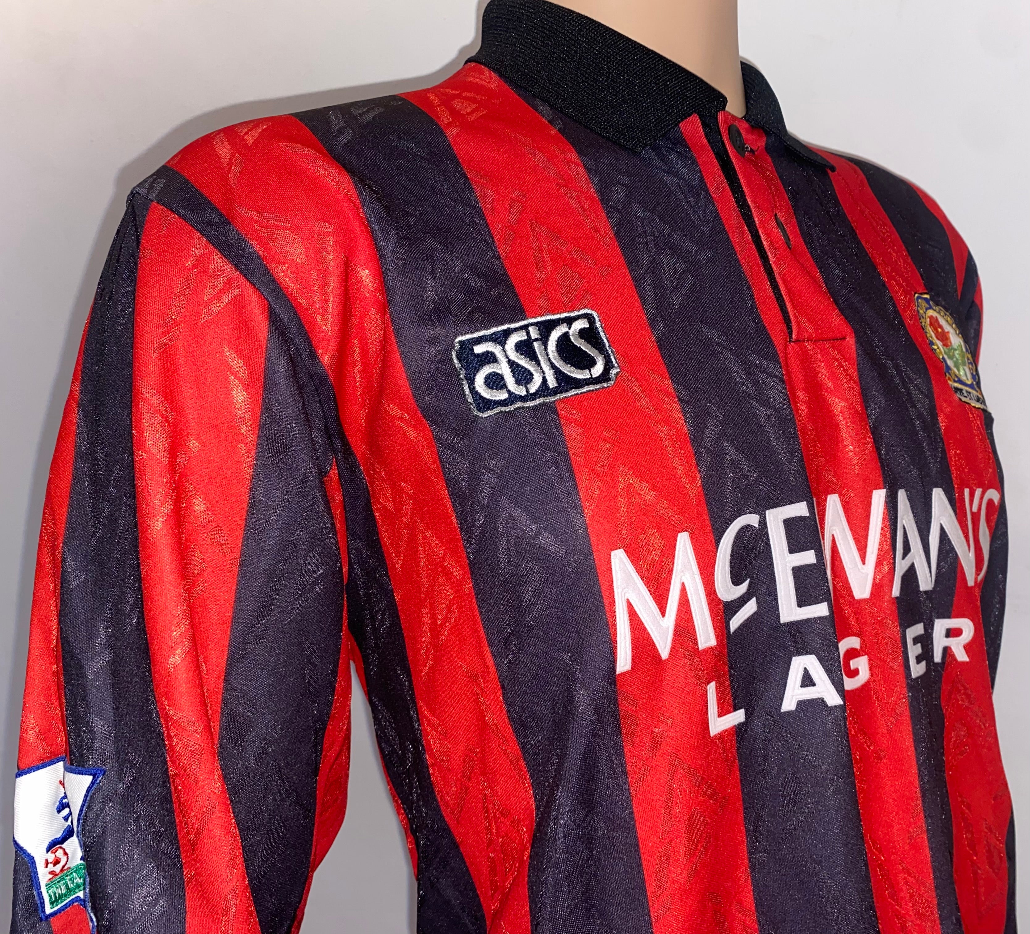 1992 BLACKBURN ROVERS MATCH WORN AWAY SHIRT #14