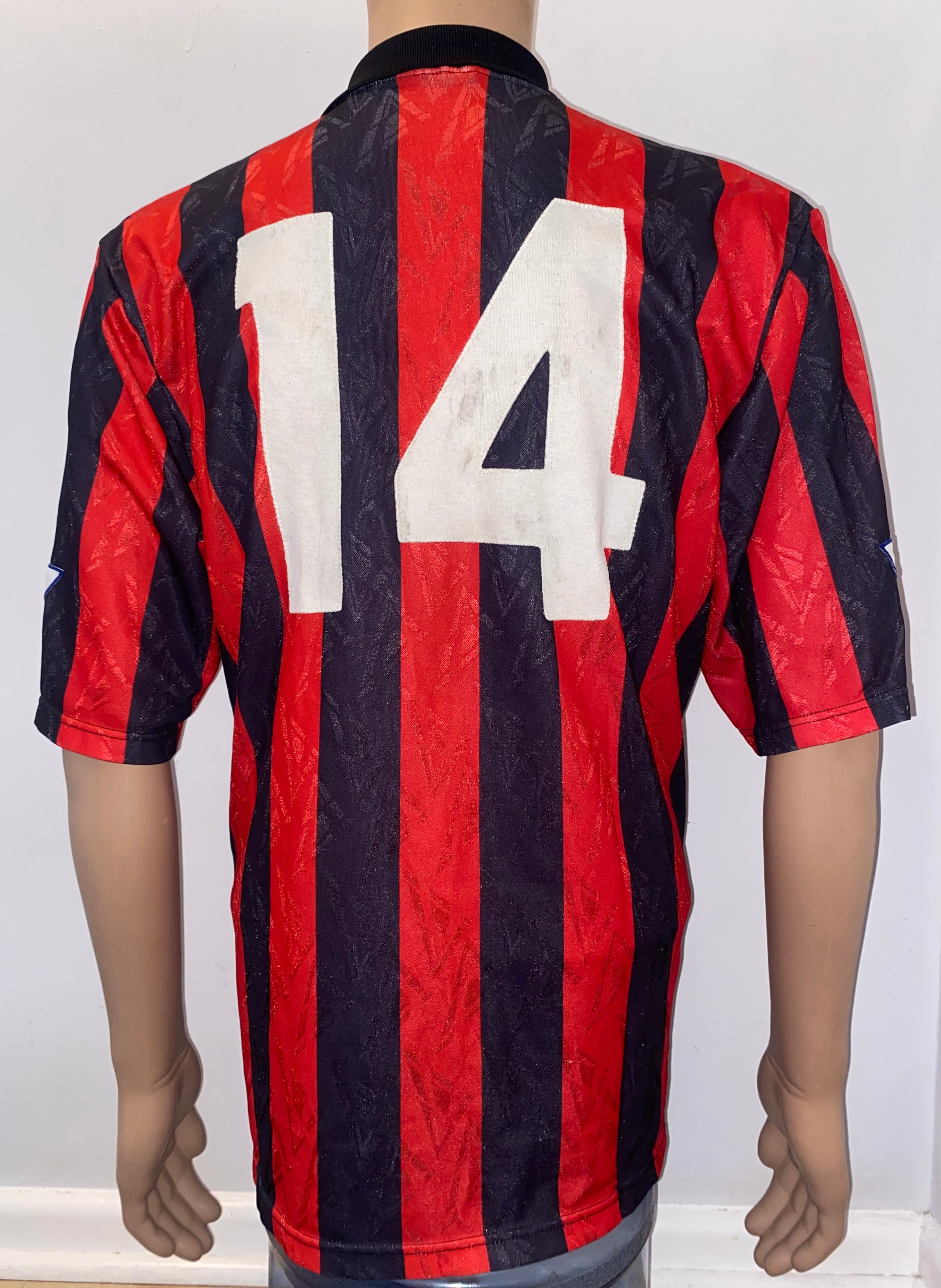 1992 BLACKBURN ROVERS MATCH WORN AWAY SHIRT #14