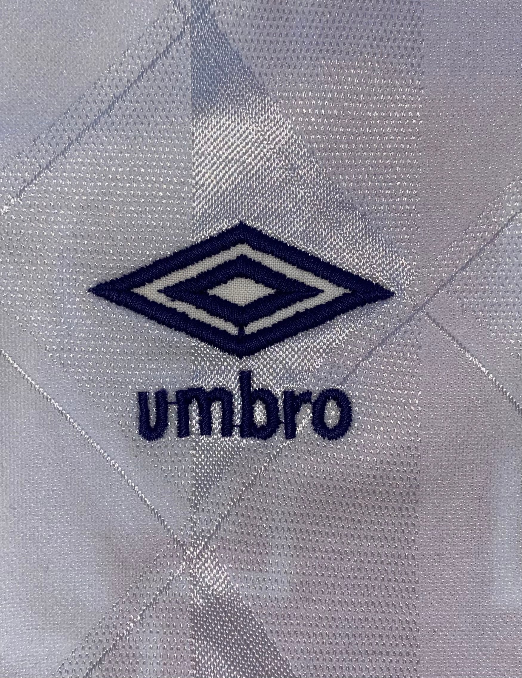 1989 MATCH WORN ENGLAND U21 UMBRO HOME SHIRT (MCDONALD #14)