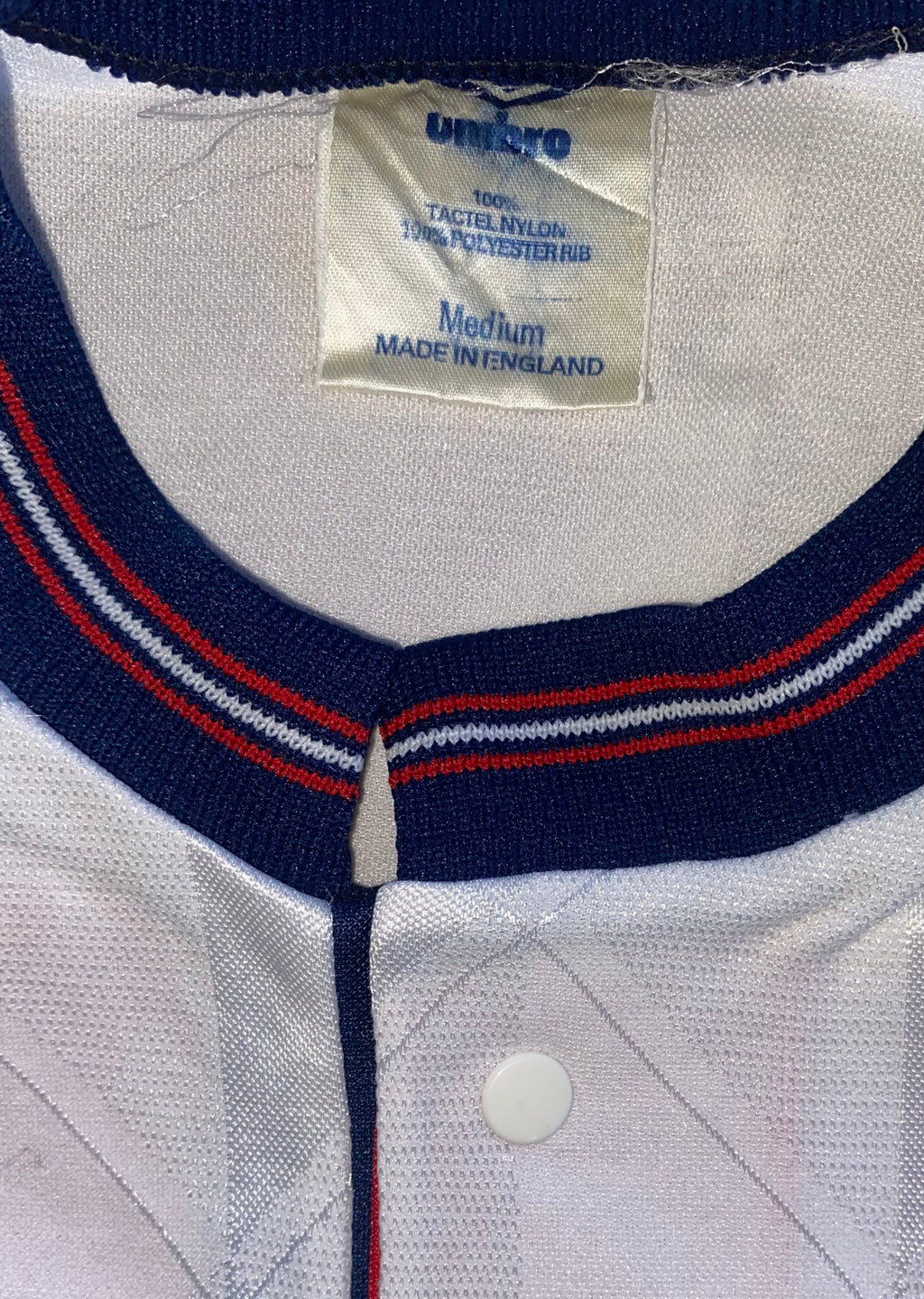 1989 MATCH WORN ENGLAND U21 UMBRO HOME SHIRT (MCDONALD #14)