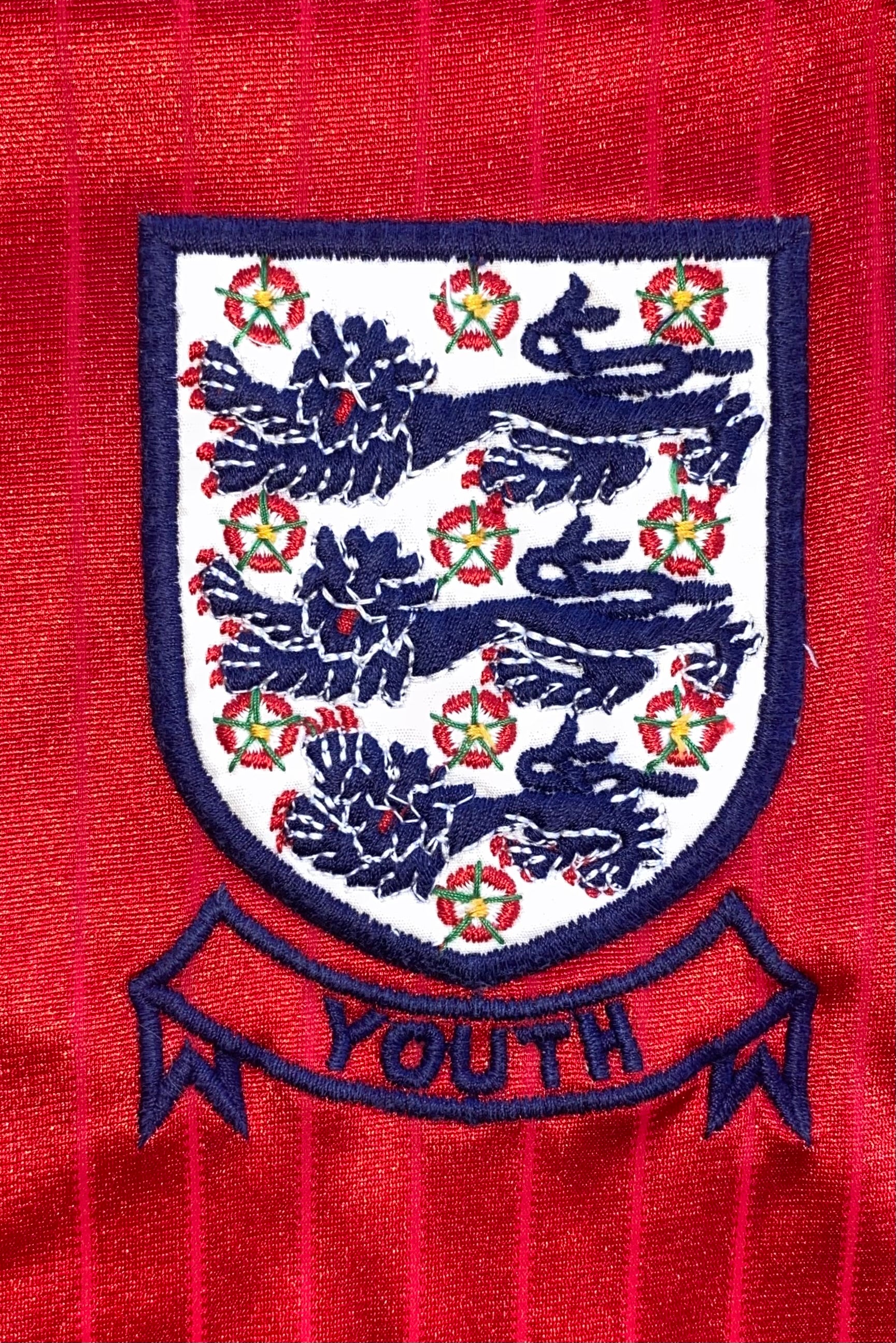 1984 MATCH WORN UMBRO ENGLAND YOUTH U18 AWAY SHIRT #8