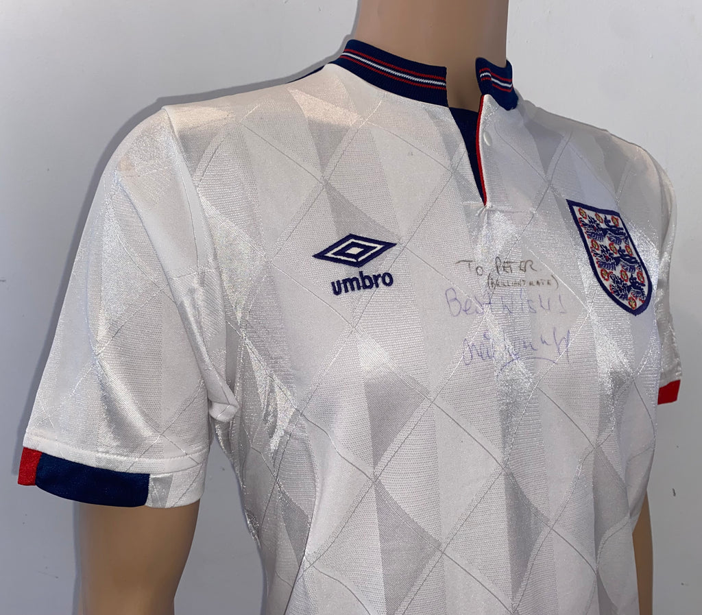 1989 MATCH WORN ENGLAND U21 UMBRO HOME SHIRT (MCDONALD #14)